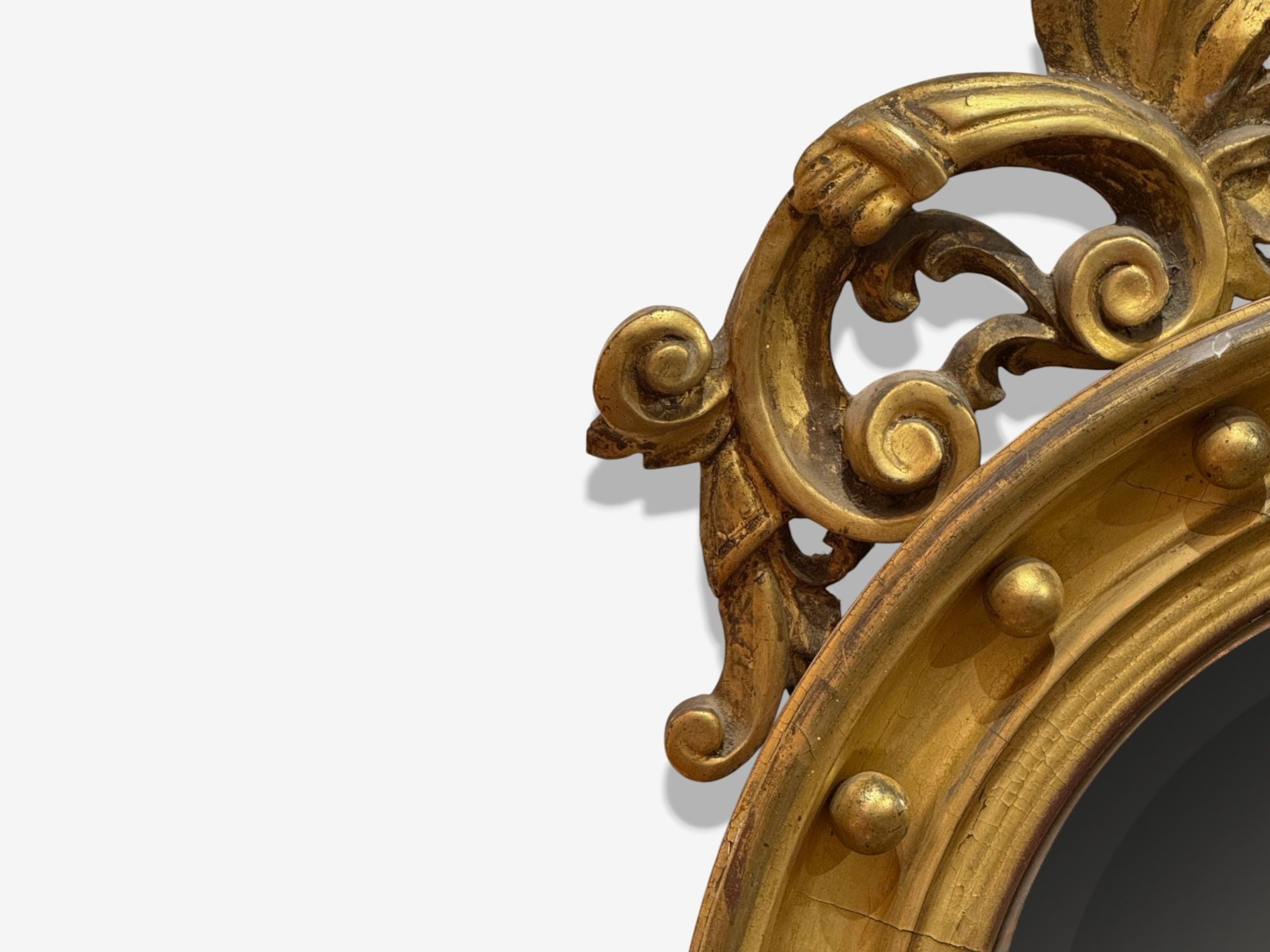 Federal Style, Giltwood, Convex Mirror, Regency Wall Mirrors, USA, 19th C.