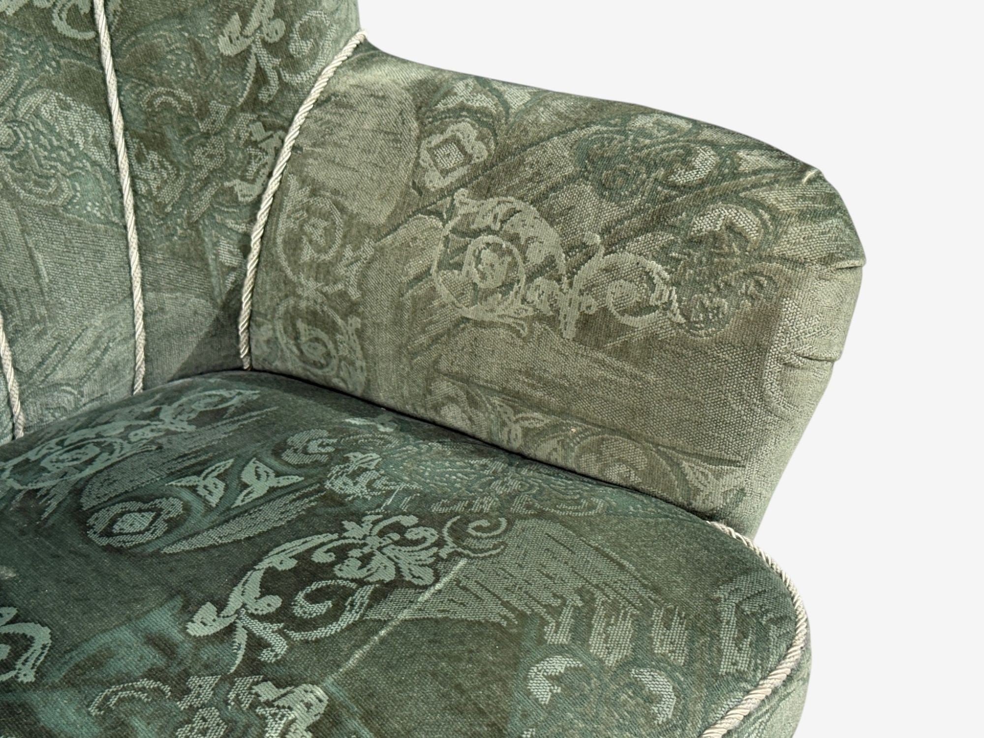 Ilmari Lappalainen, Lounge Chairs, Beech, Green Fabric, Finland, 1950s