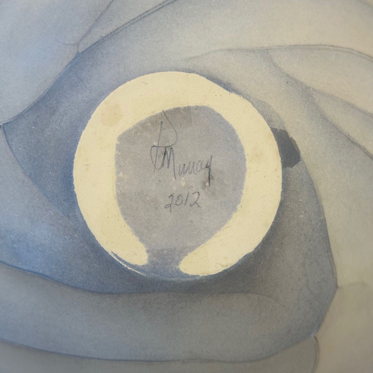 Contemporary Porcelain Bowl / Vessel by Ceramic Artist, Paula Murray, Light Blue