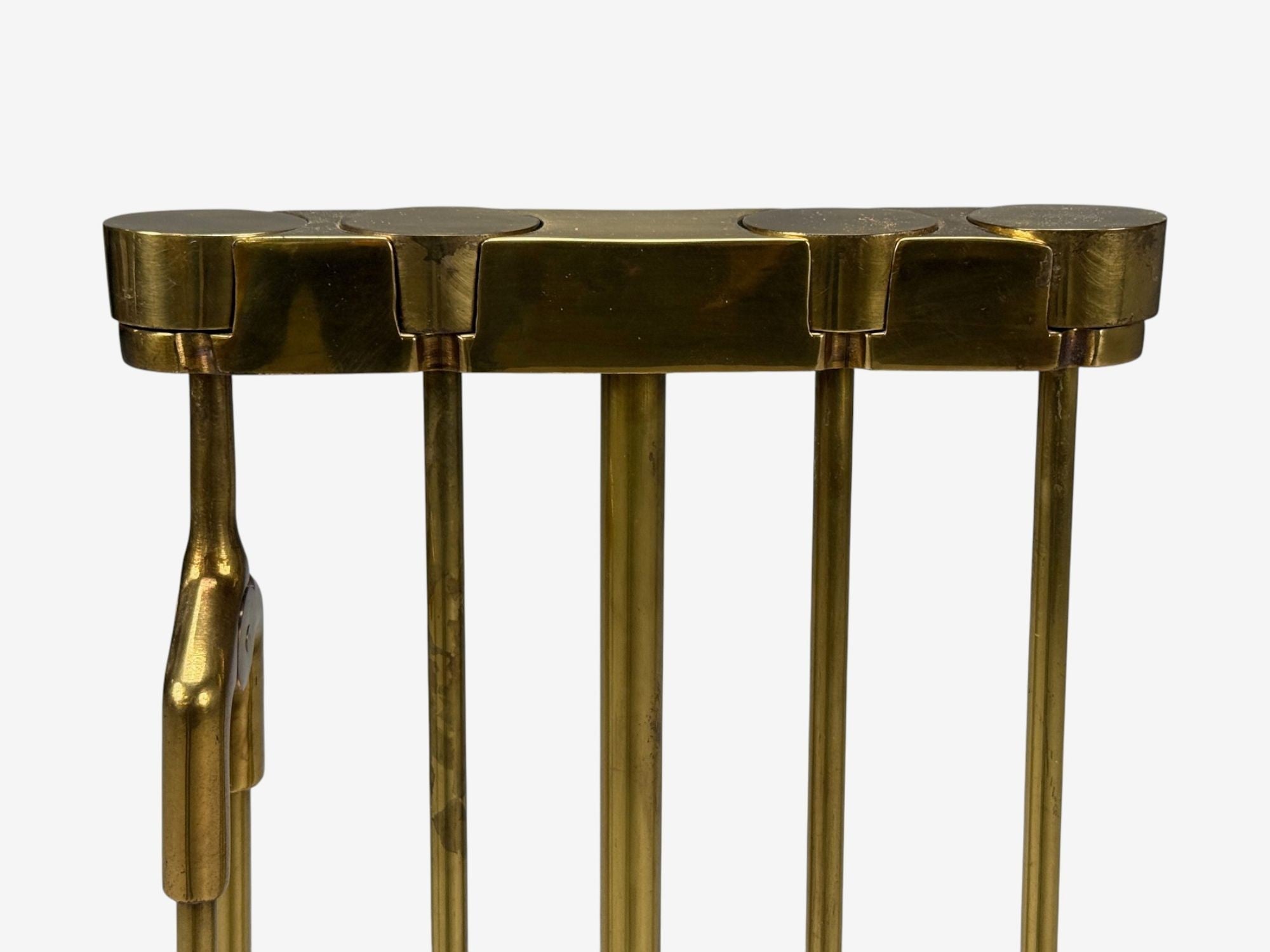 Bronze Fireplace Tool Set with Stand, USA, 20th c.