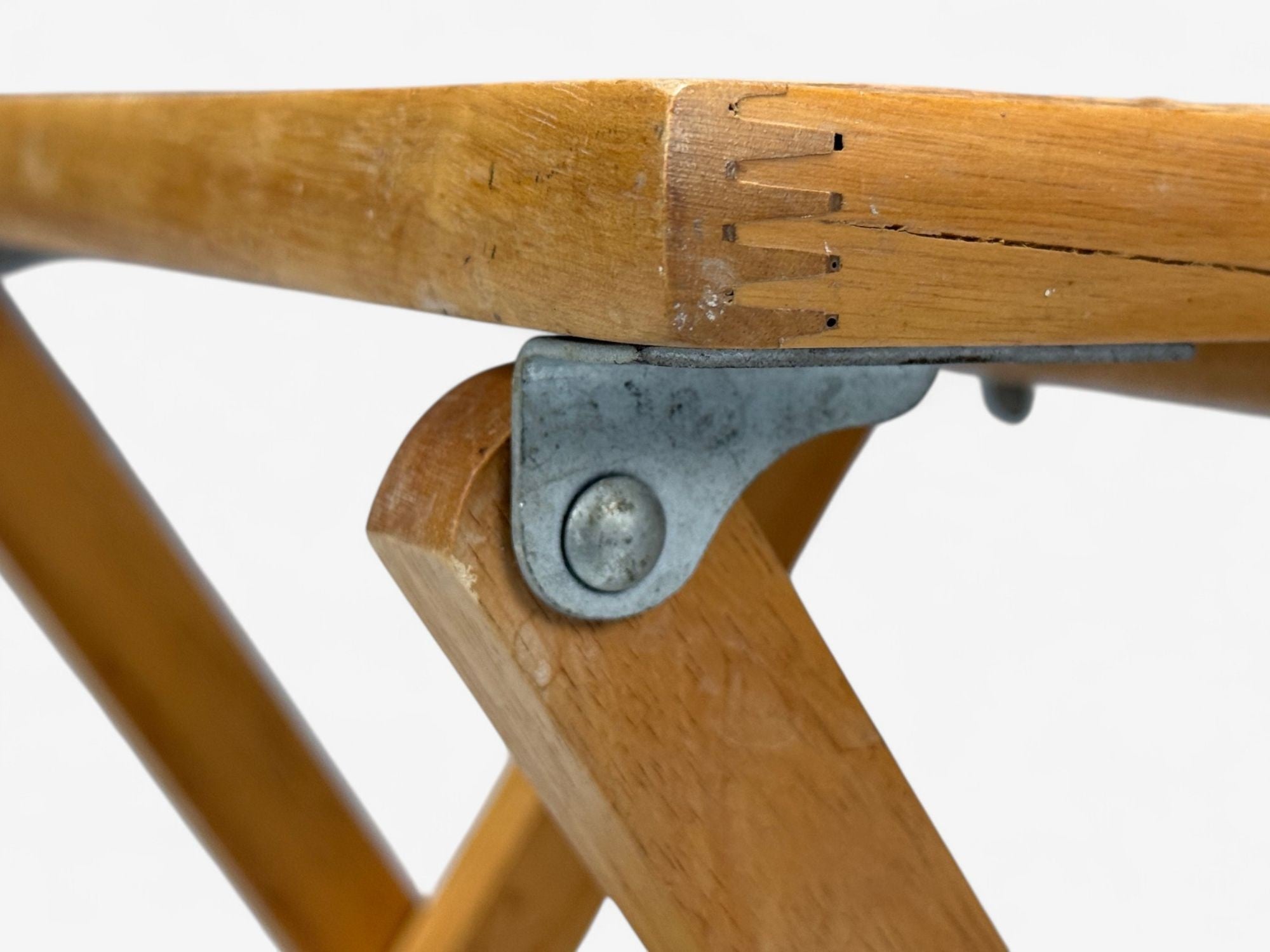 Danish Modern, Oak, Cane, Folding Side Tables, Denmark, 1970s