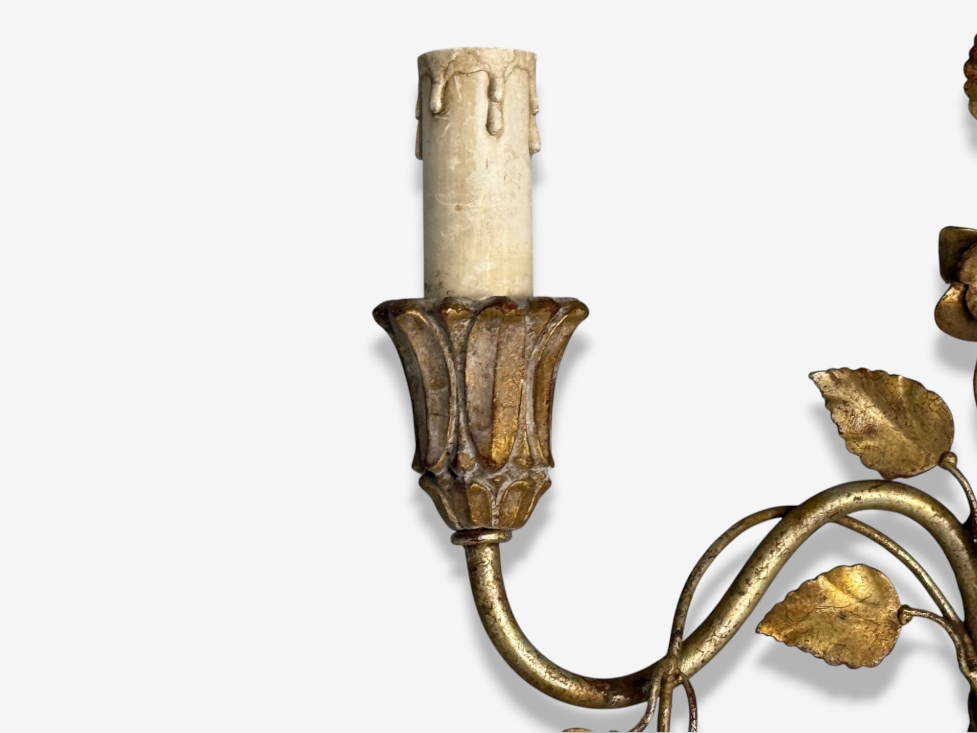 Palladio, Italian Neoclassical, Giltwood, Silver Leaf, Wall Lights, Italy, 1974