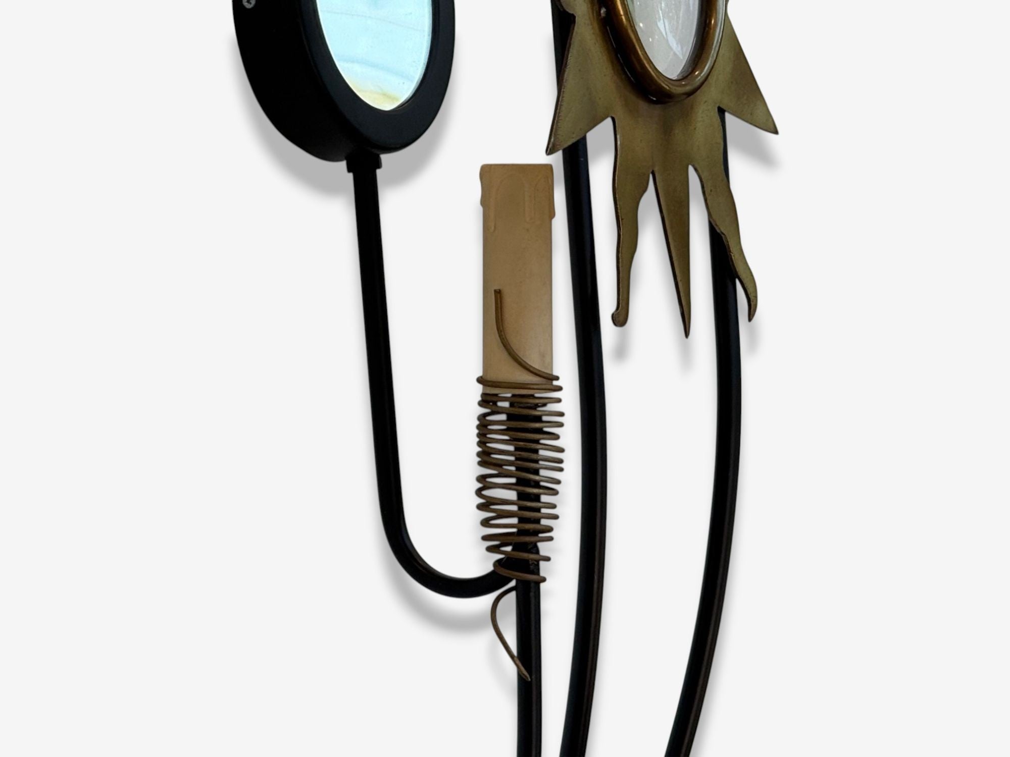 Maison Lunel Style, French Modern, Bronze, Steel, Wall Lights, 21st c.