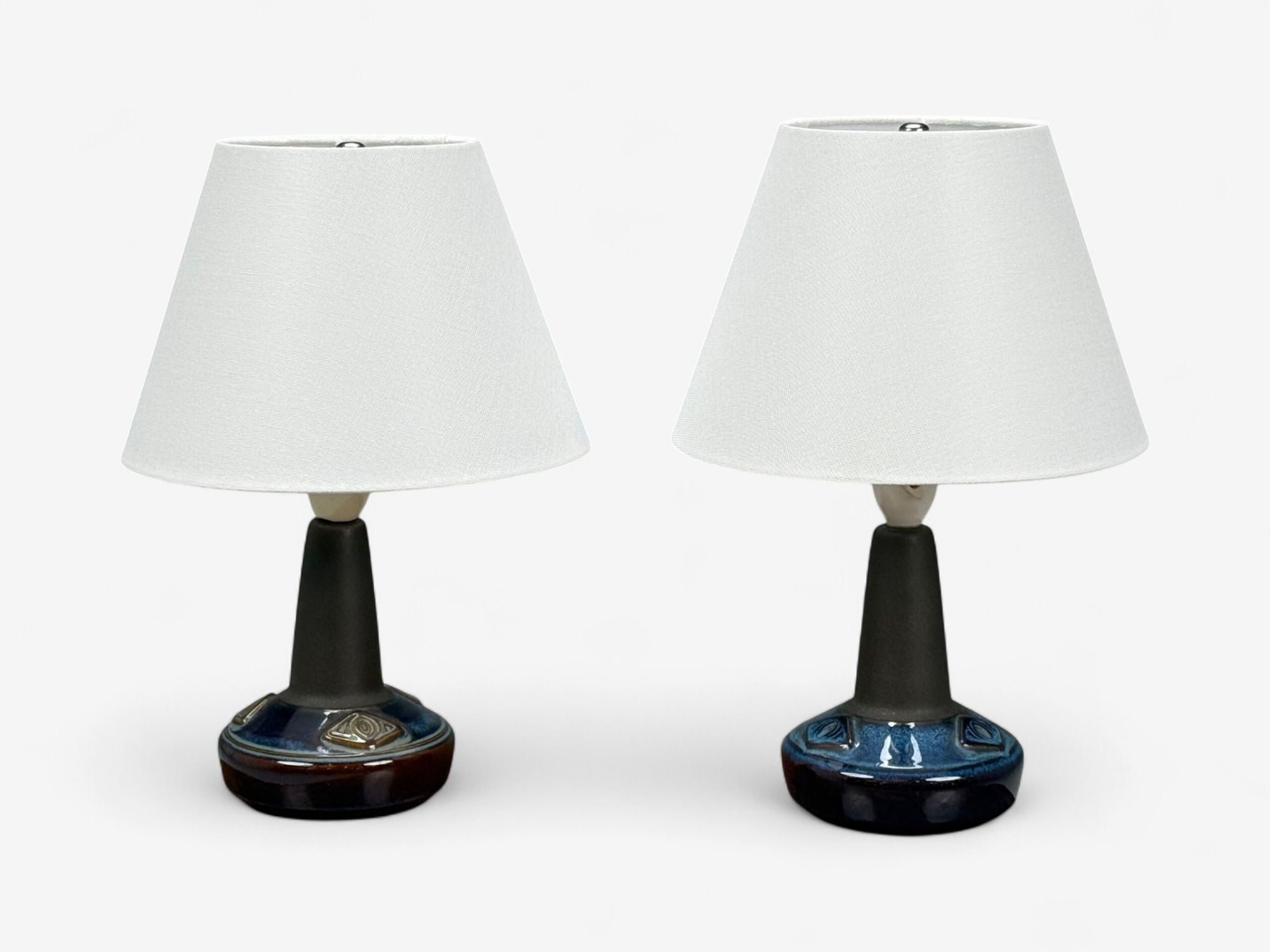 Søholm Stentøj, Glazed Stoneware, Table Lamps, Denmark, 1970s