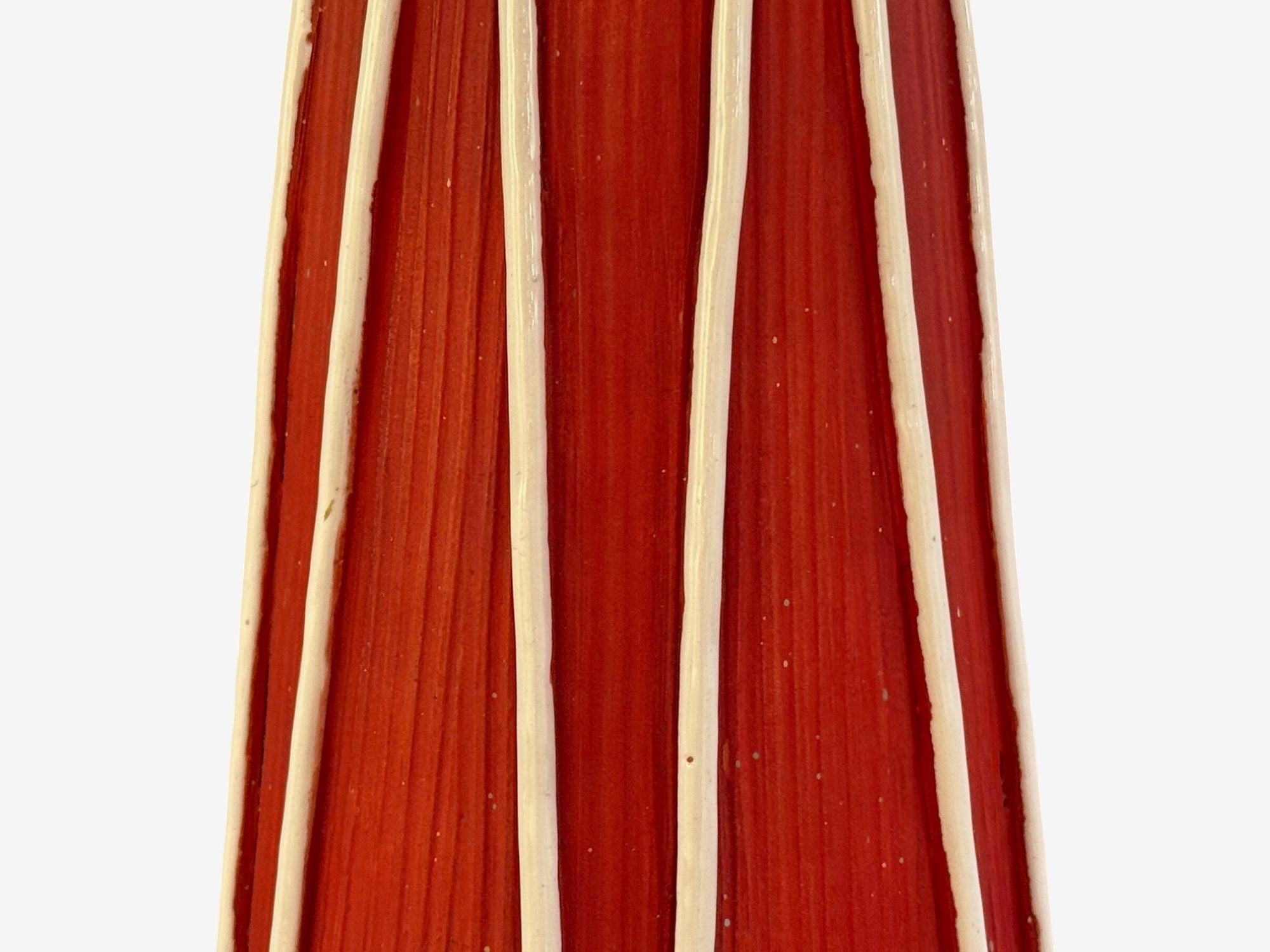 Italian Modern, Red Ceramic, Table Lamp, Italy, 1950s