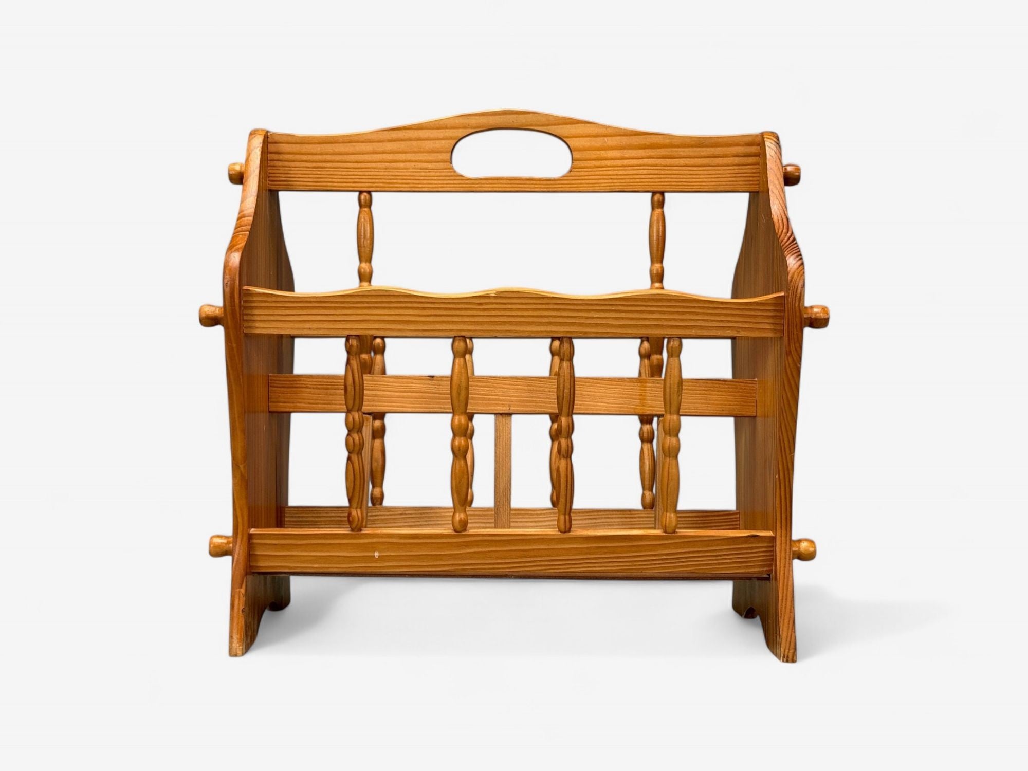 Swedish Modern, Pine, Magazine Rack, Sweden, 1960s