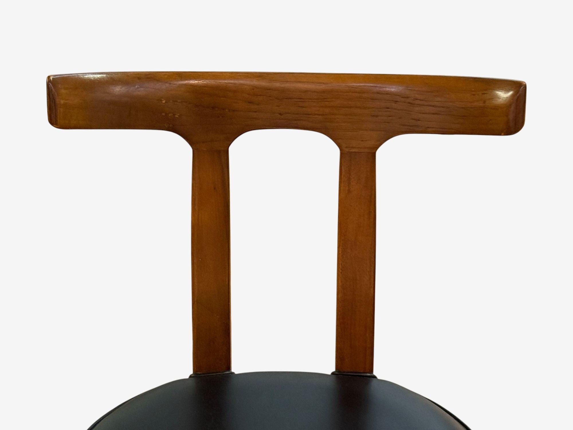 Ole Wanscher, Teak, Leatherette, T-Back Occasional Chairs, Denmark, 1960s