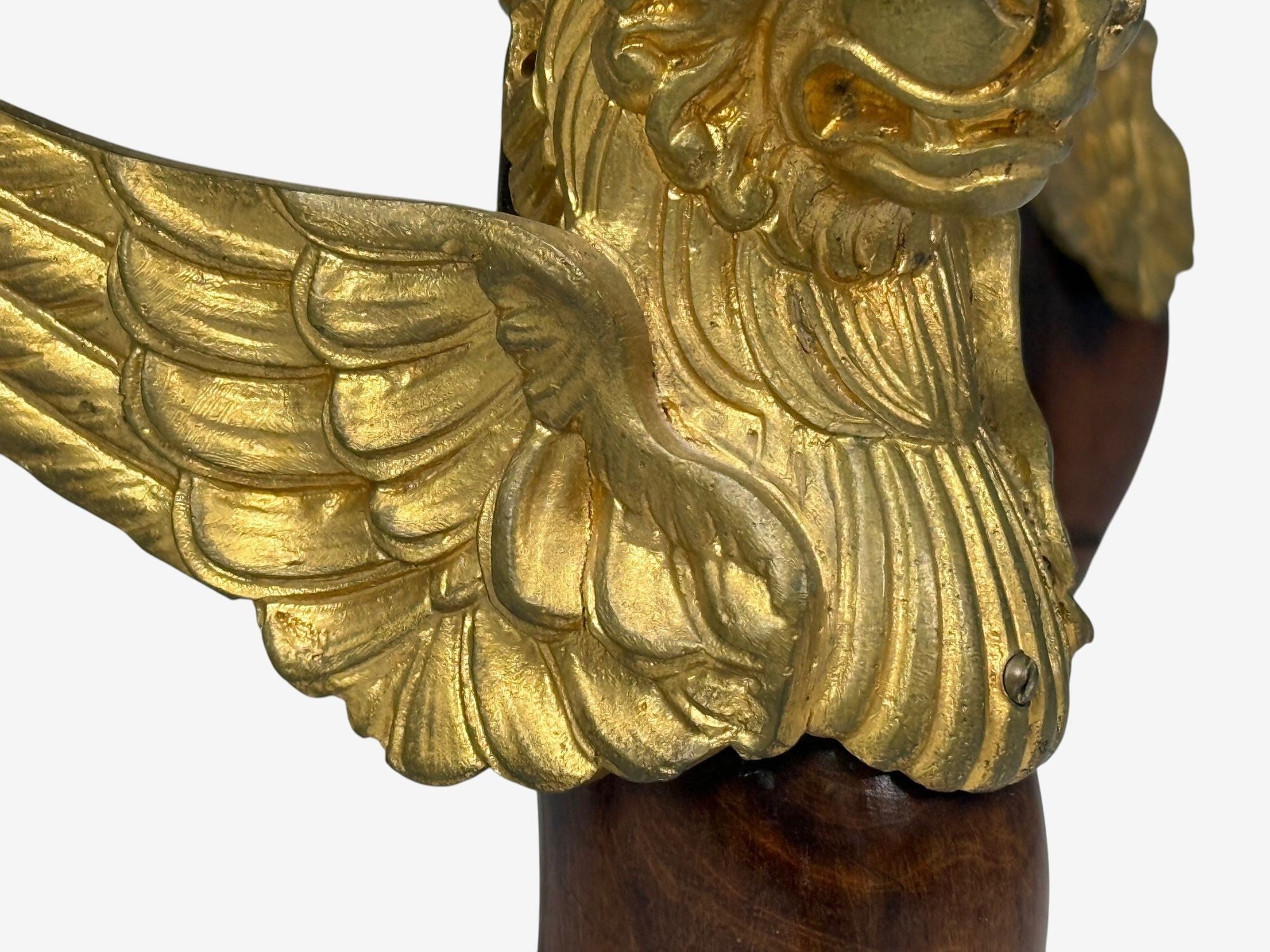 French Empire Revival, Bronze, Mahogany, Fabric, Footstool, France, 19th c.