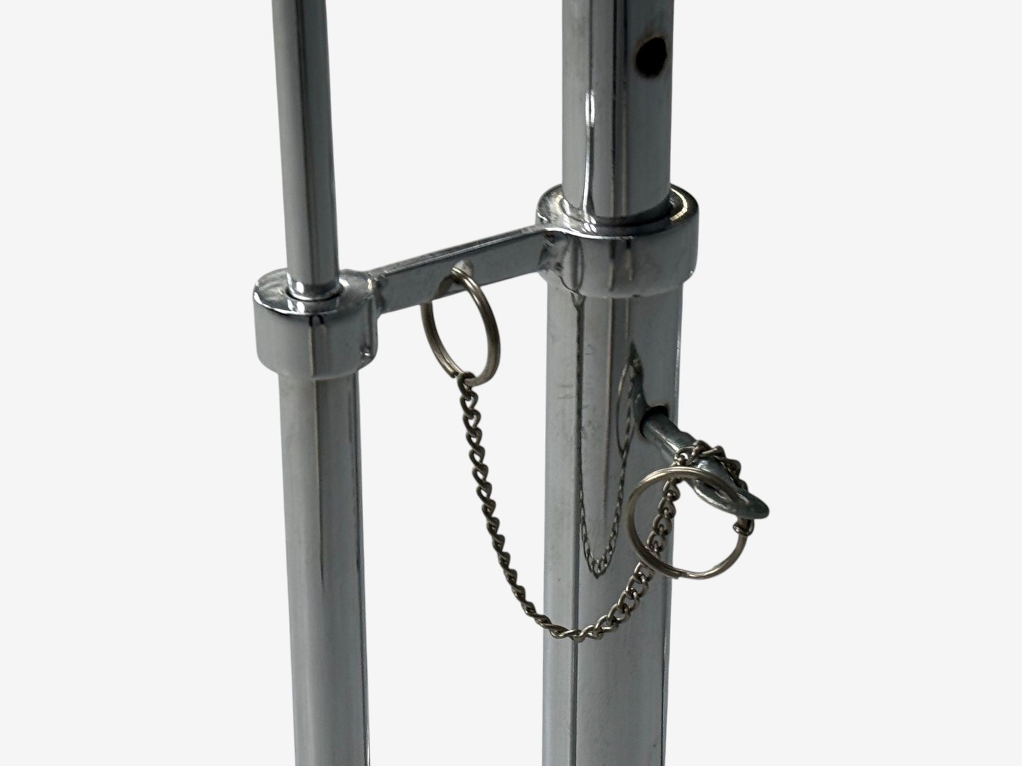 Eileen Gray, Chrome, Glass, Adjustable Side Tables, Italy, 1970s