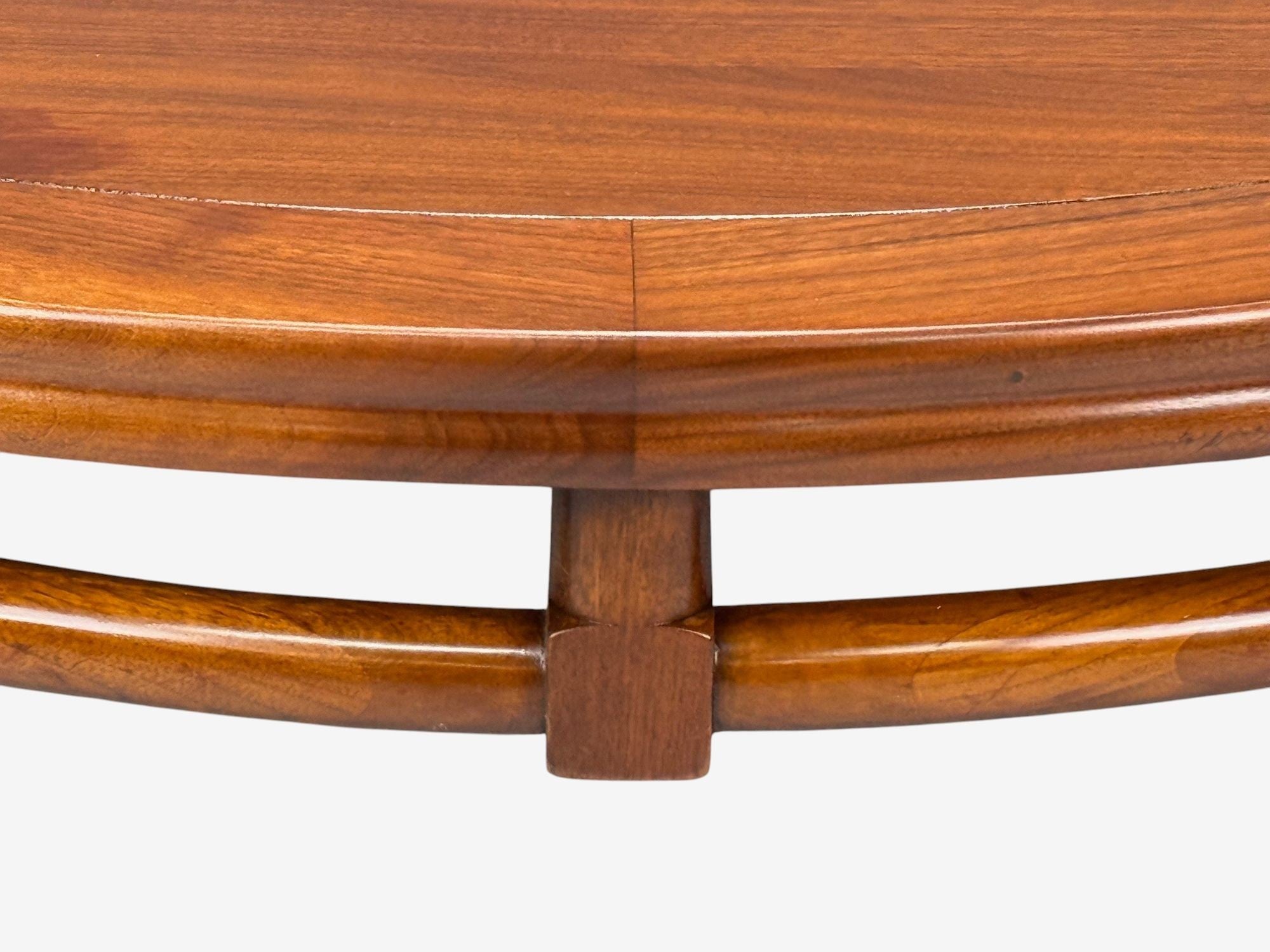 T.H. Robsjohn-Gibbings, Round Coffee Table, Brass, Walnut, USA, 1960s