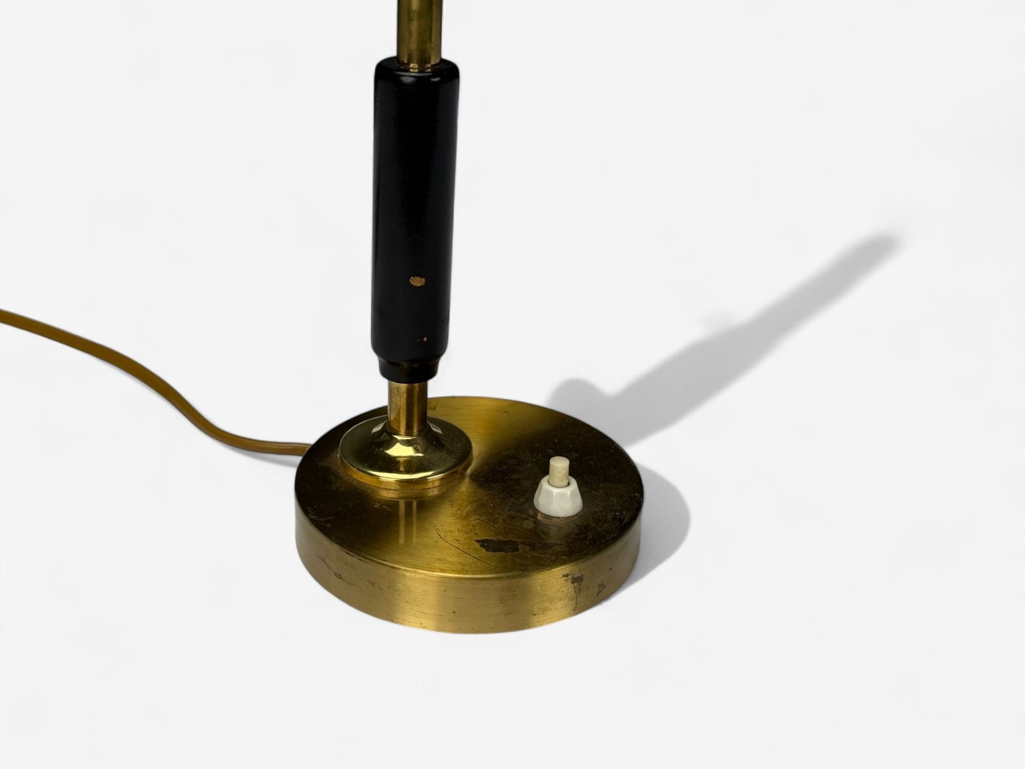 Armaturhantverk Tibro, Brass, Adjustable Desk Lamp, Sweden, 1960s