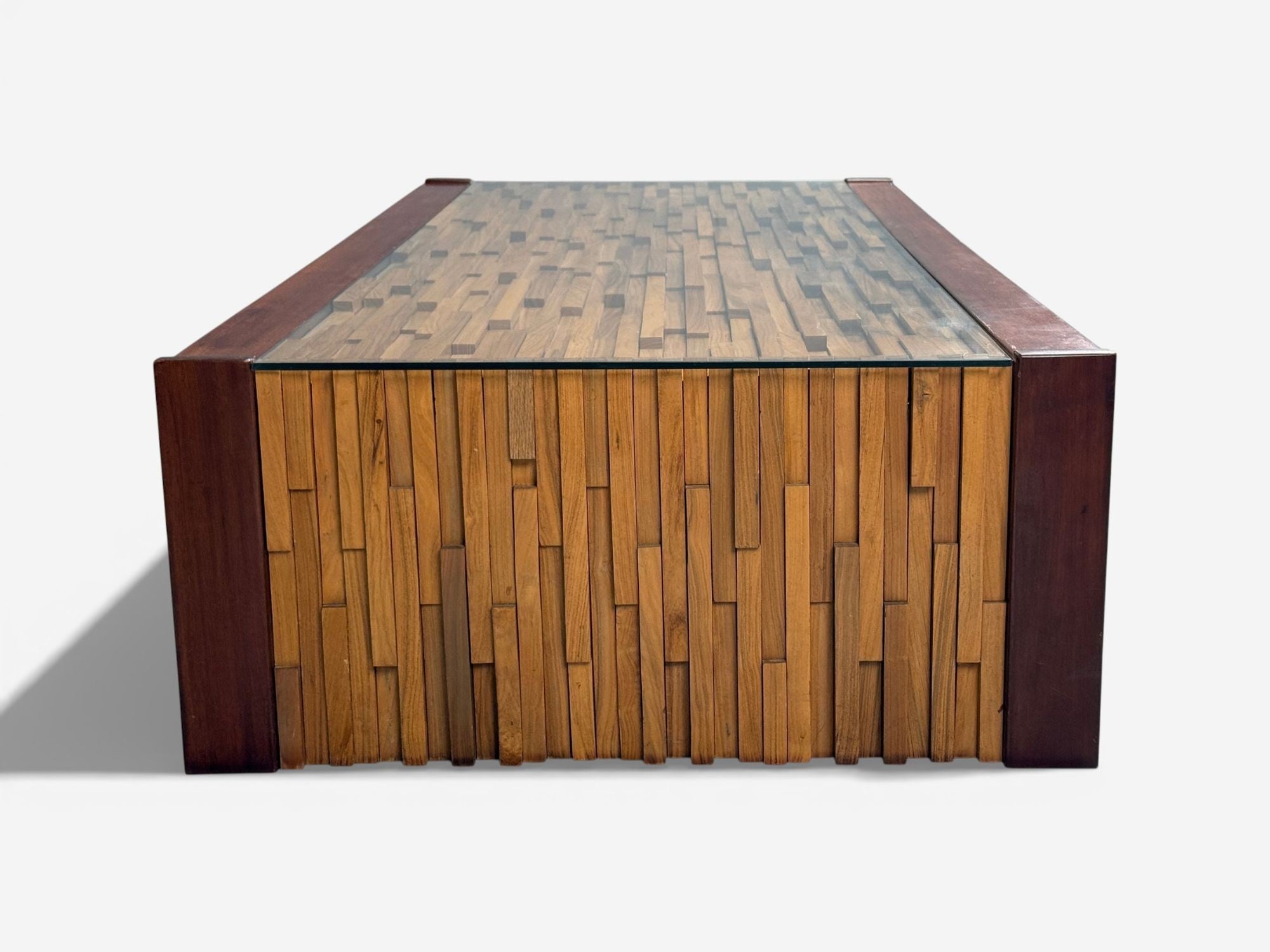 Percival Lafer, Coffee Table, Rosewood, Mixed Wood, Glass, Brazil, 1970s