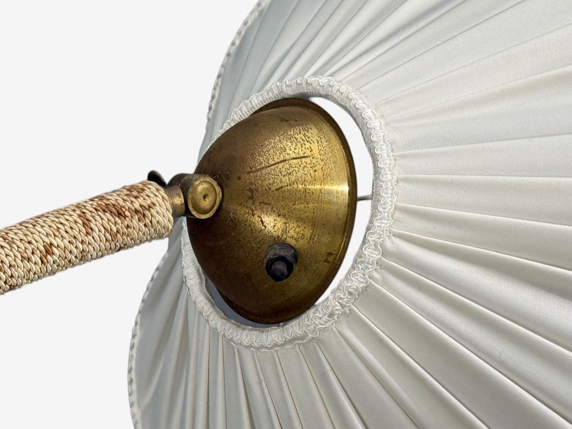 Swedish Modern, Organic Floor Lamp, Cord, Wood, Sweden, 1930s