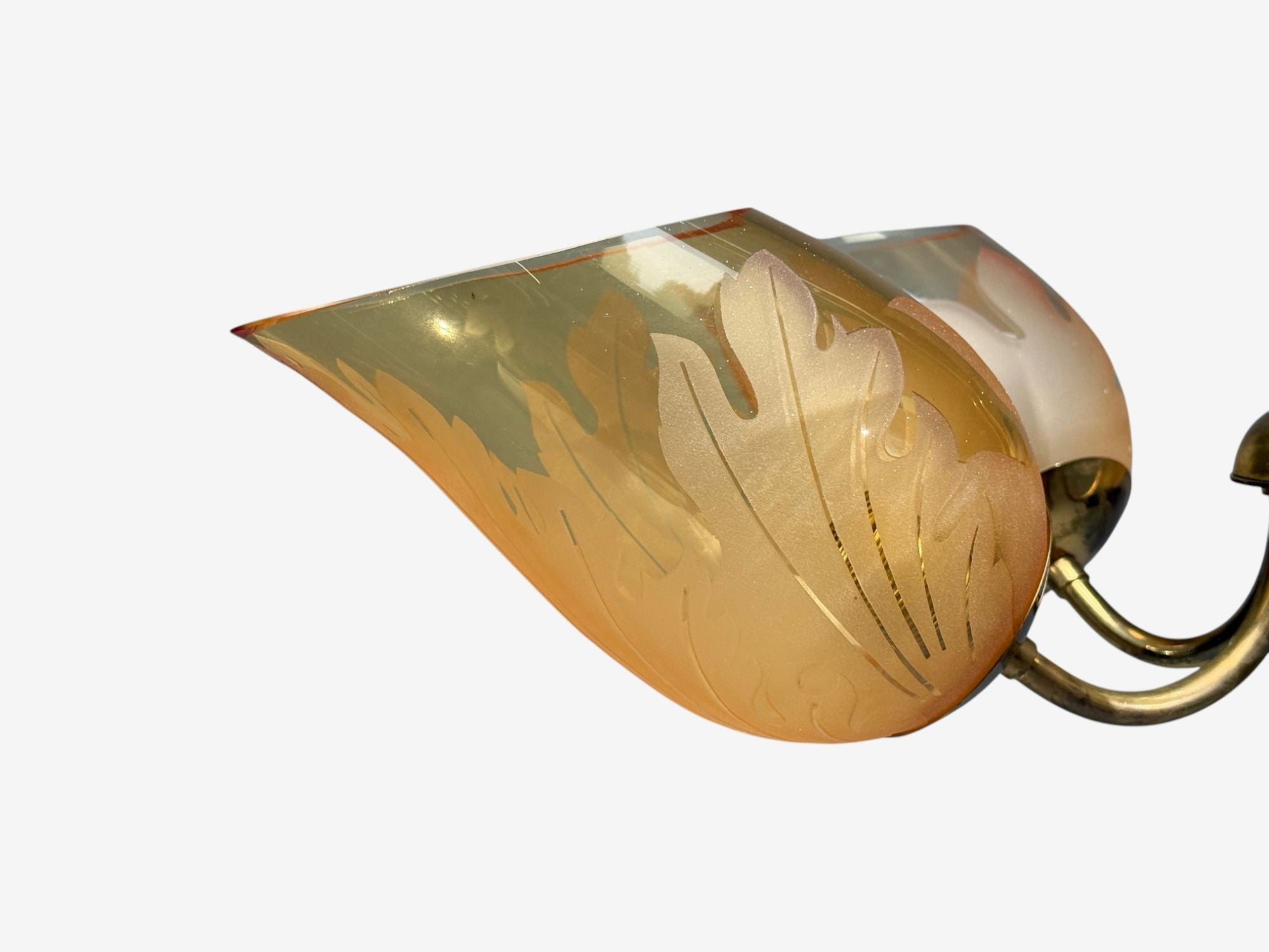 Carl Erik Bodén, Chandelier, Brass, Glass, Sweden, 1940s