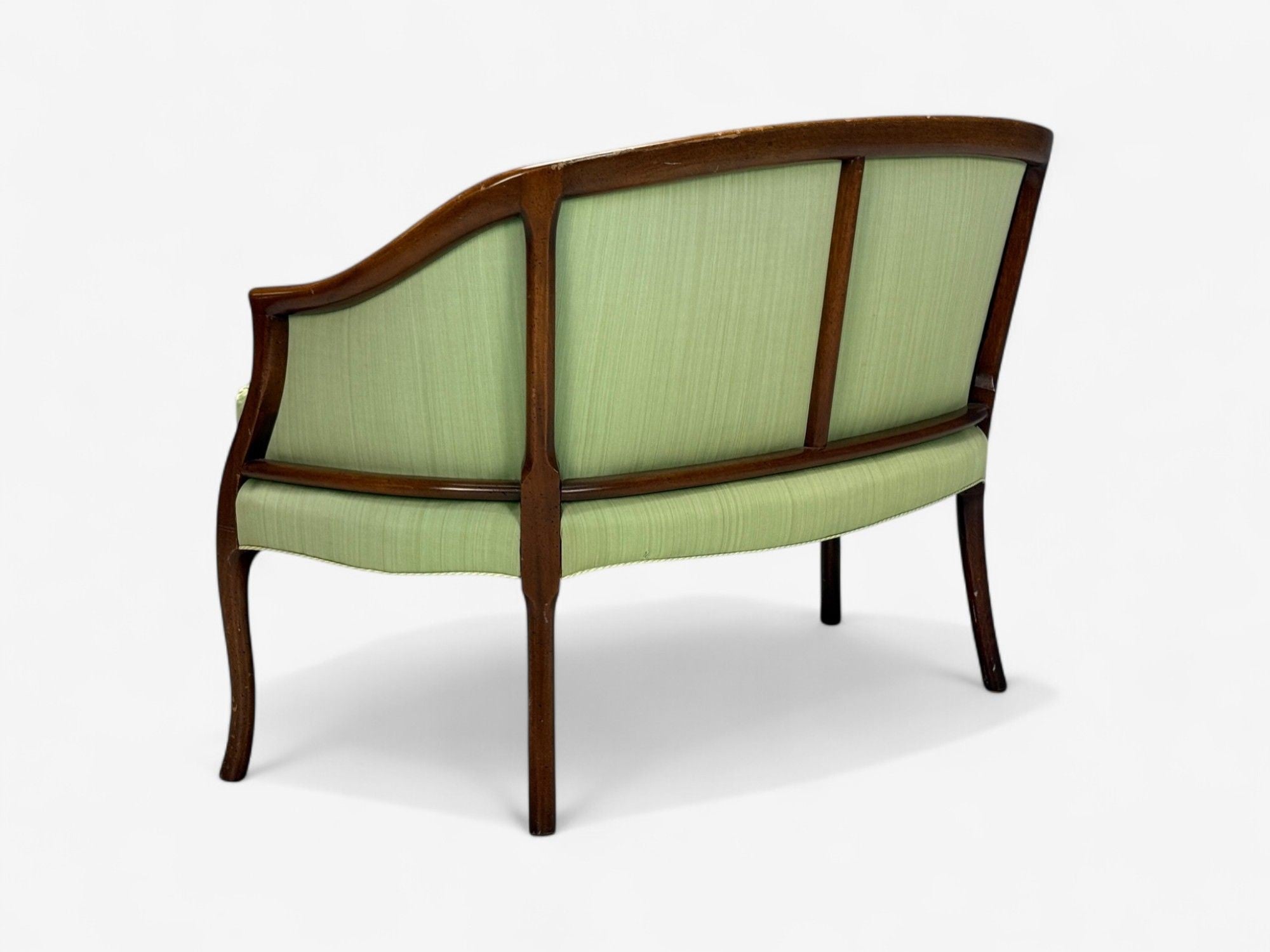 Georgian, Mahogany, Fabric, Settee, USA, 1990s