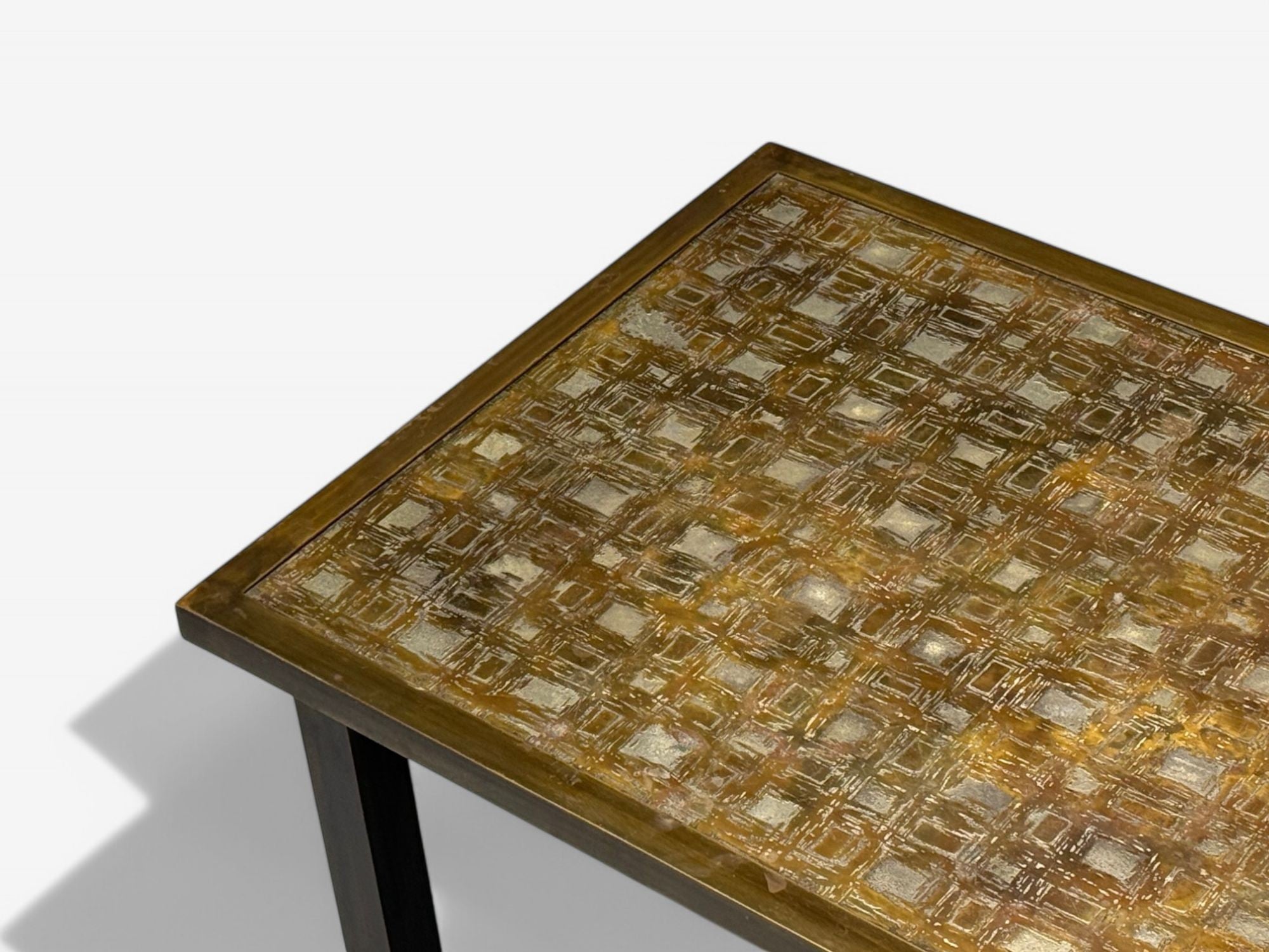 Philip & Kelvin LaVerne, Mid-Century, Etched Bronze Fantasia Coffee Table, 1960s