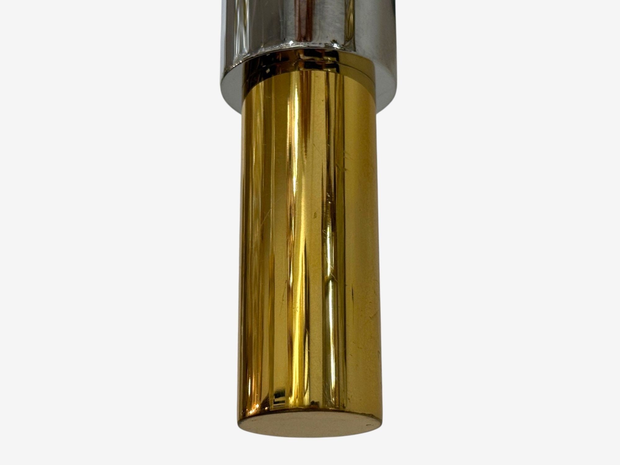 Karl Springer Style, Chrome, Brass, Large Wall Lights, USA, 1960s