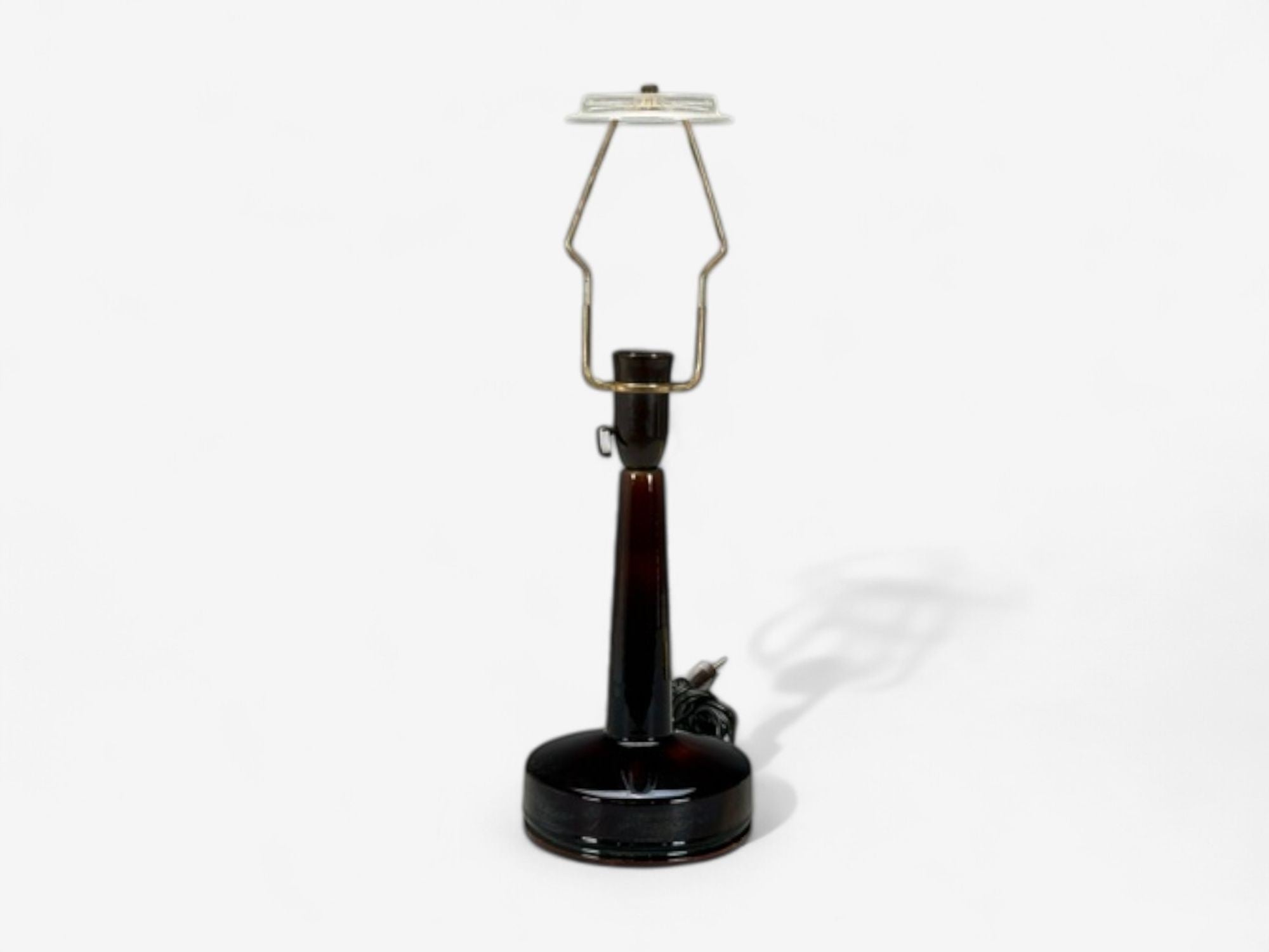 Danish Modern, Deep Red Stoneware, Table Lamp, Denmark, 1960s
