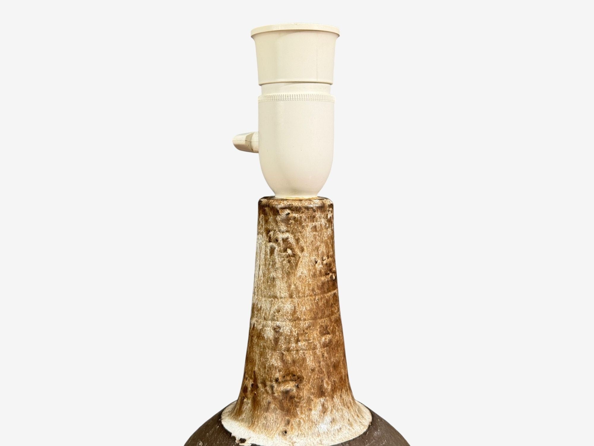 Fridtjof Sejersen, Table Lamp, Brown Ceramic, Denmark, 1960s
