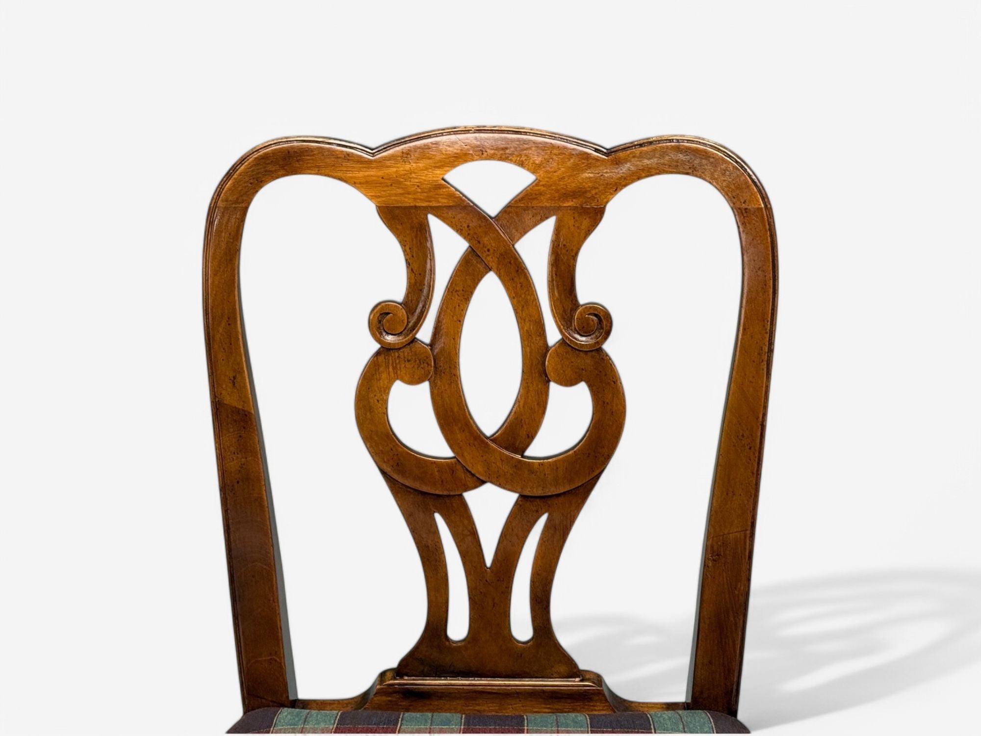 Baker Furniture, Chippendale Style, Mahogany, Eight Dining Chairs, USA, 1950s