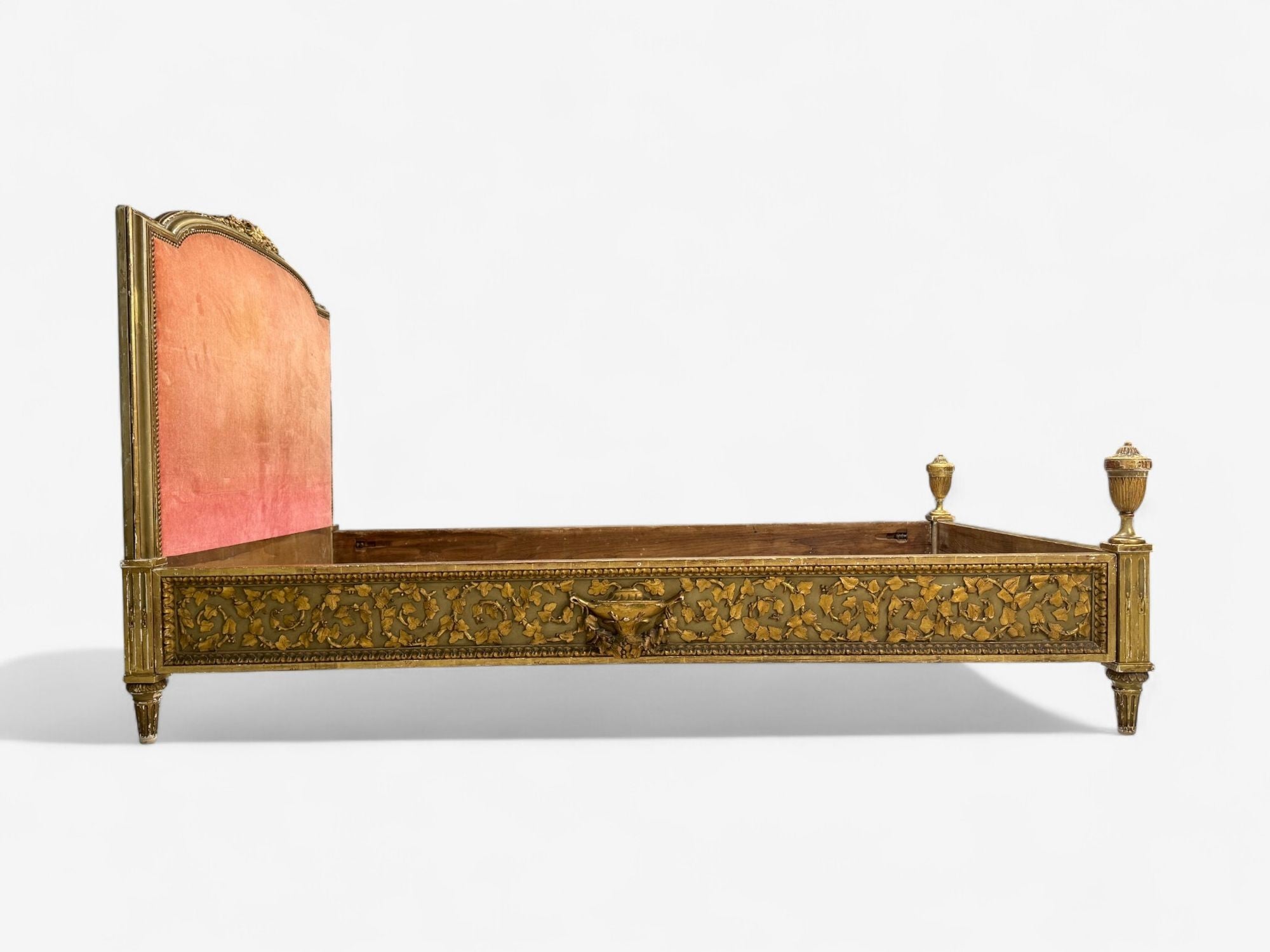 Neoclassical, Clayed Gilt, Carved Wood, Twin Bedframe, France, 1900s