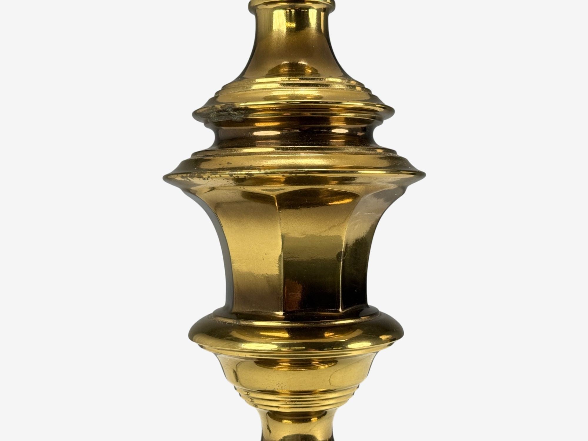 Hollywood Regency, Brass, Fabric, Table Lamps, USA, 1970s