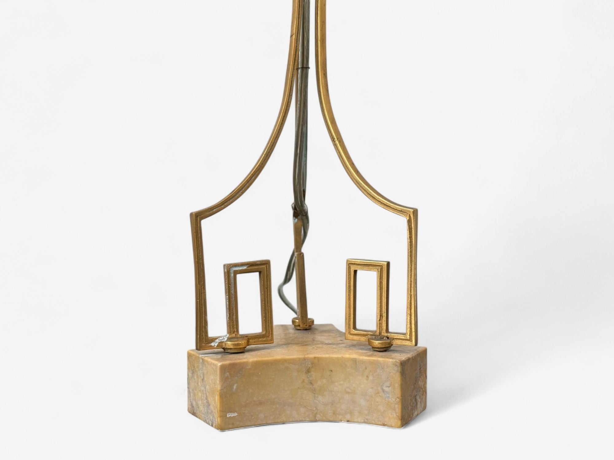 Russian Neoclassical, Dore Bronze, Crystal, Marble, Table Lamps, Russia, 19th c.