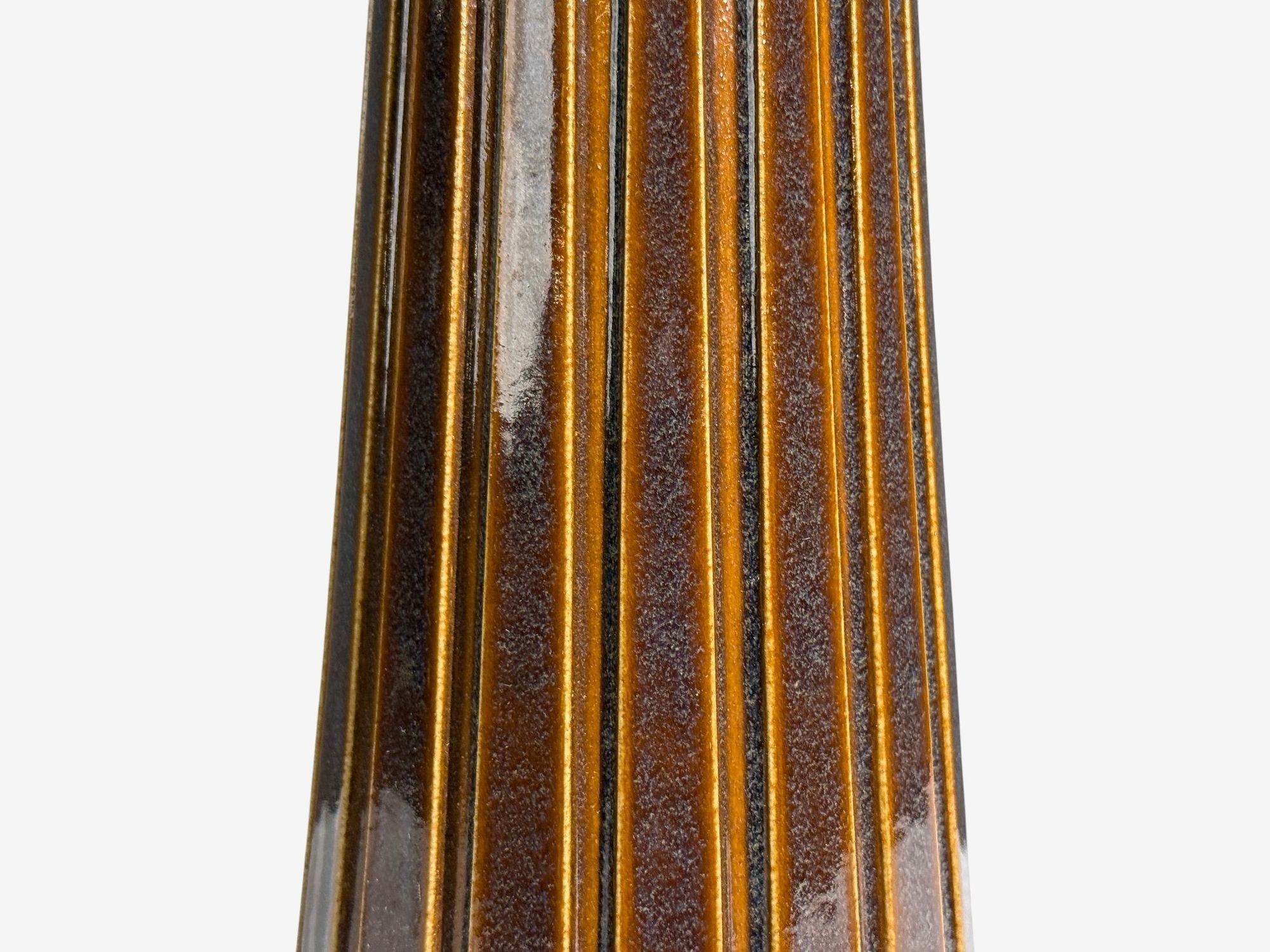 Bruno Karlsson, Large Table Lamp, Brown Stoneware, Sweden, 1960s