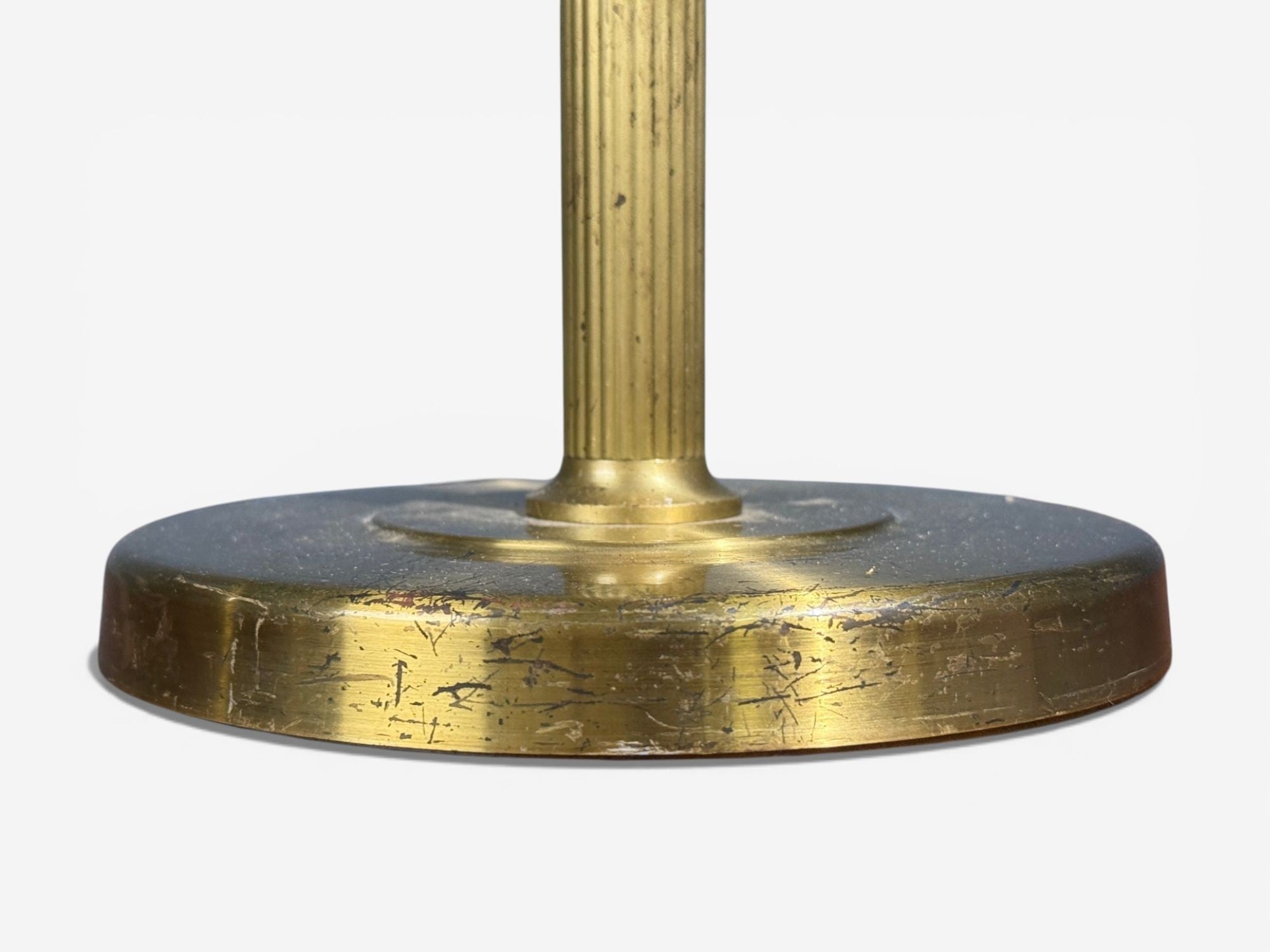 Hövik Lys, Large Table Lamp, Brass Sheet, Norway, 1970s