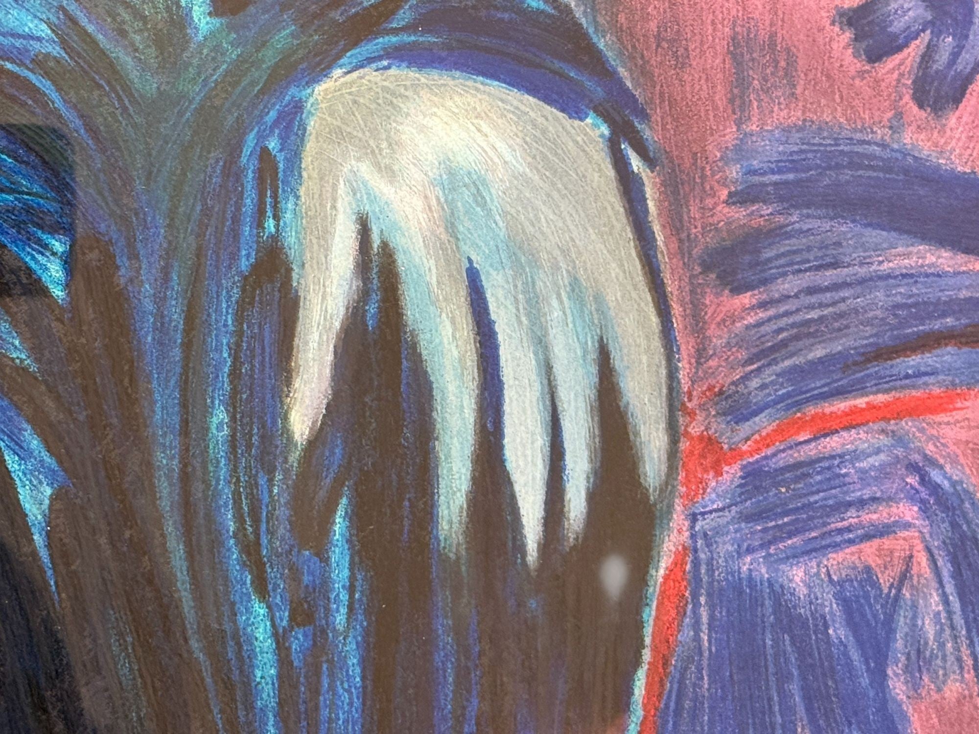 Barbara Wood, Art Deco, Monumental Oil on Paper, USA, 20th c.