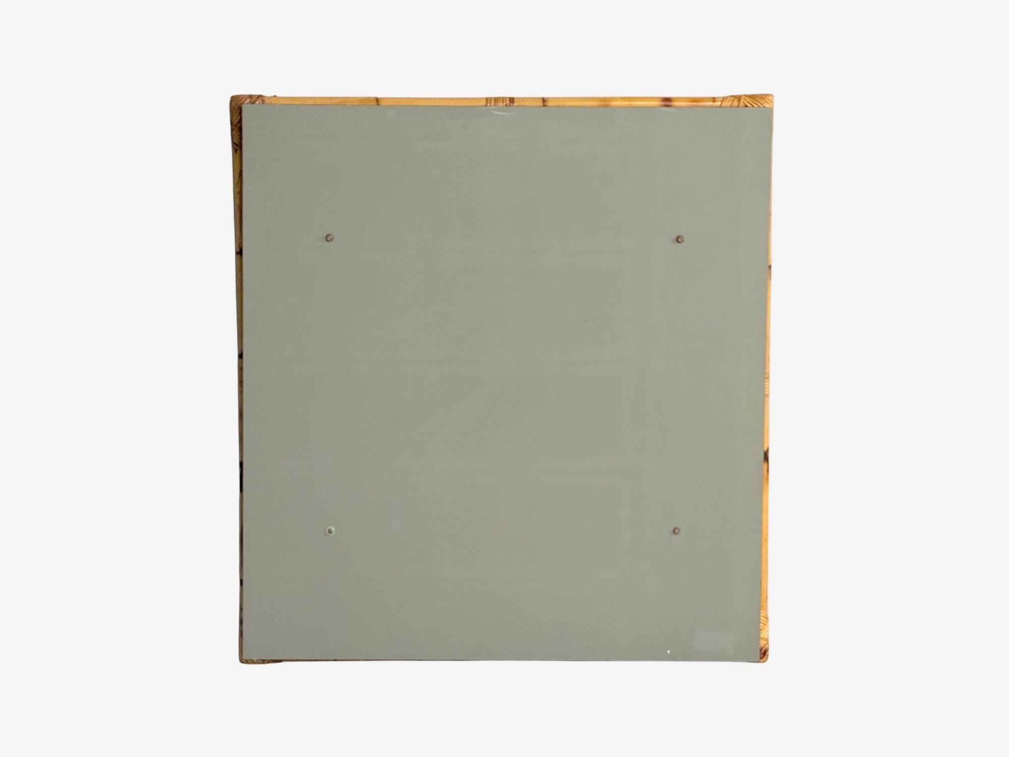 Italian Modern, Bamboo, Glass, Wall Mirror, Italy, 1950s