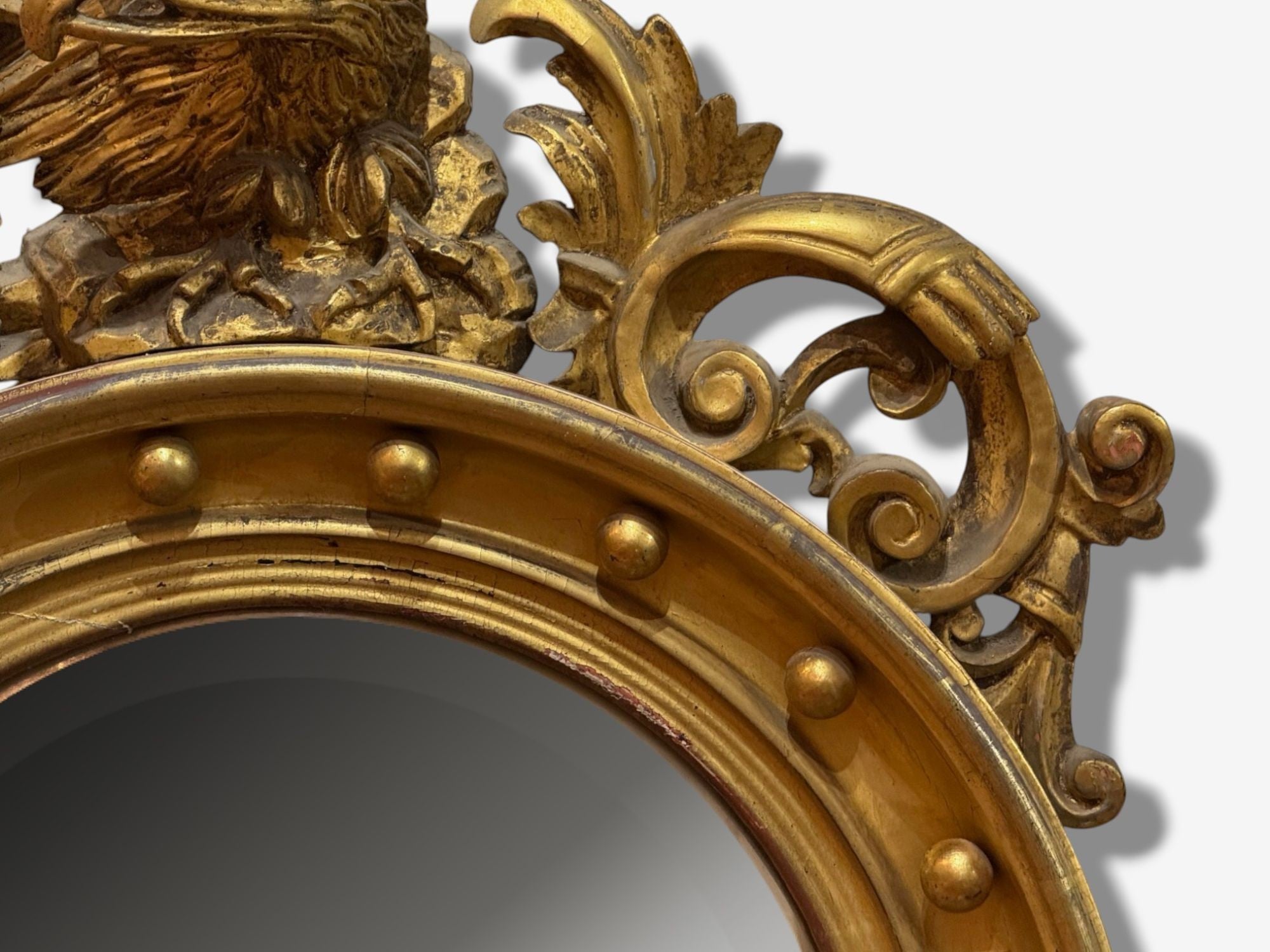 Federal Style, Giltwood, Convex Mirror, Regency Wall Mirrors, USA, 19th C.