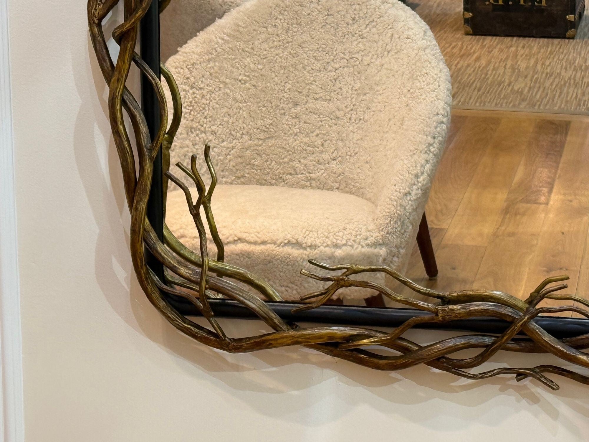 Brutalist Modern, Metal, Gilt Iron, Monumental Wall Mirrors, 21st C.