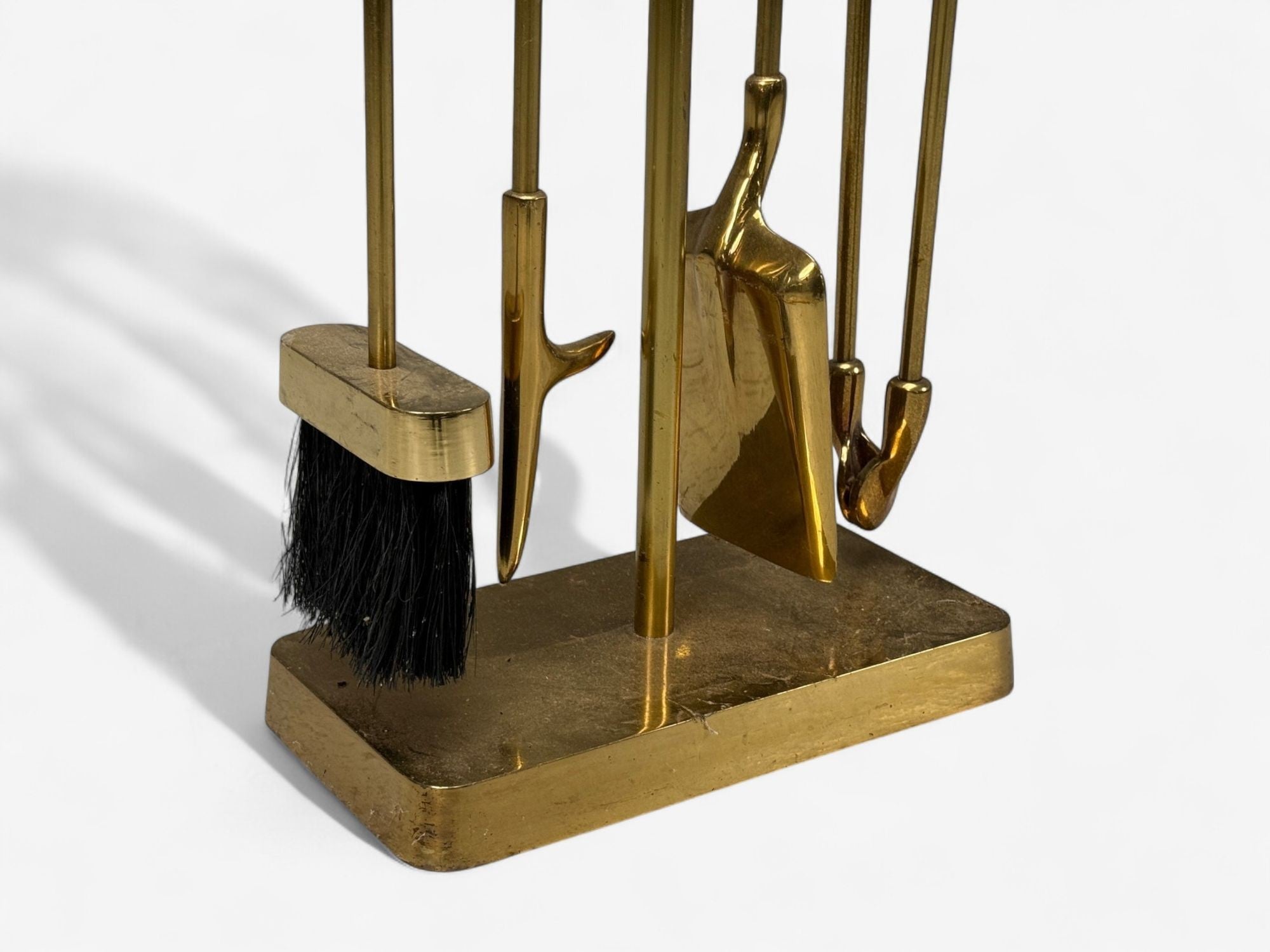 Bronze Fireplace Tool Set with Stand, USA, 20th c.