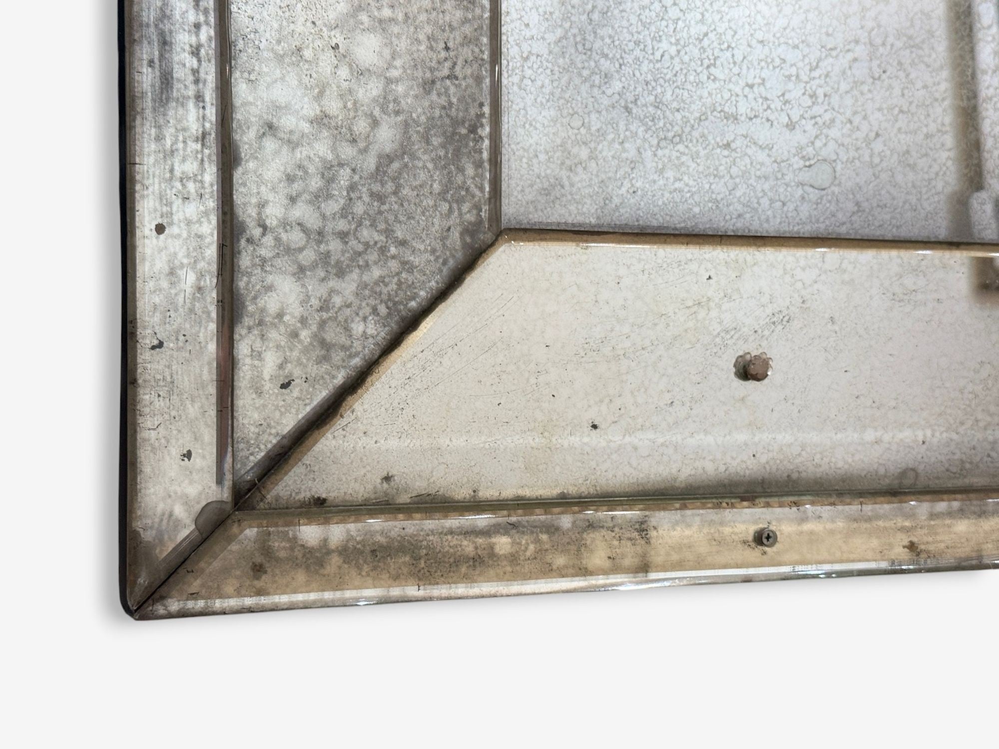 Queen Anne Style, Venetian Wall Mirrors, Antiqued Beveled Glass, Dome Top