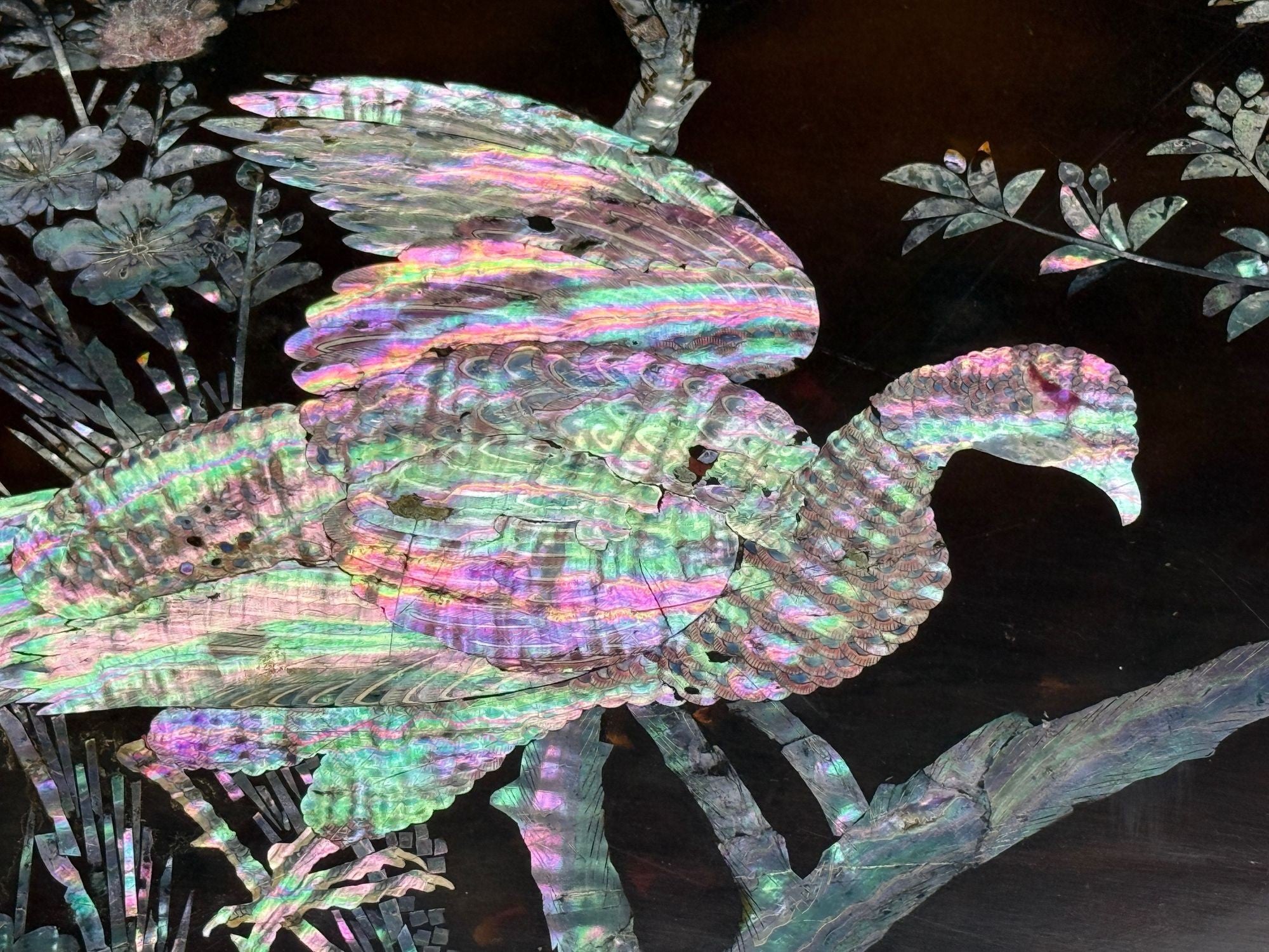 Chinese Export, Ebonized Wood, Mother-of-Pearl, Center Table, China, 1900