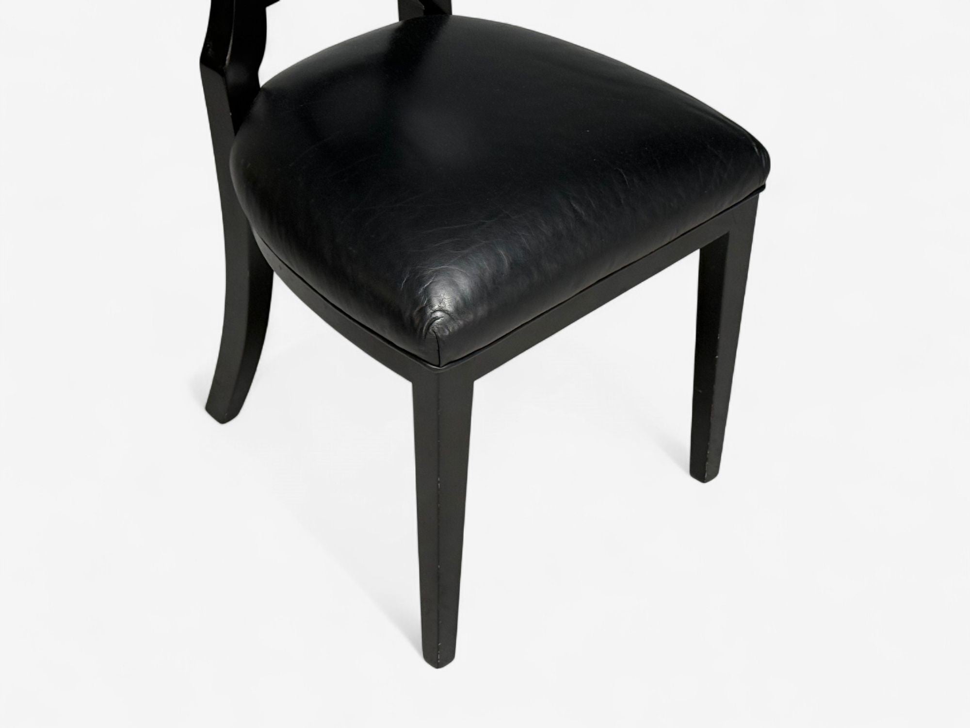 Niedermaier, Ebonized Wood, Leather, Klismos Dining Chairs, USA, 21st C.