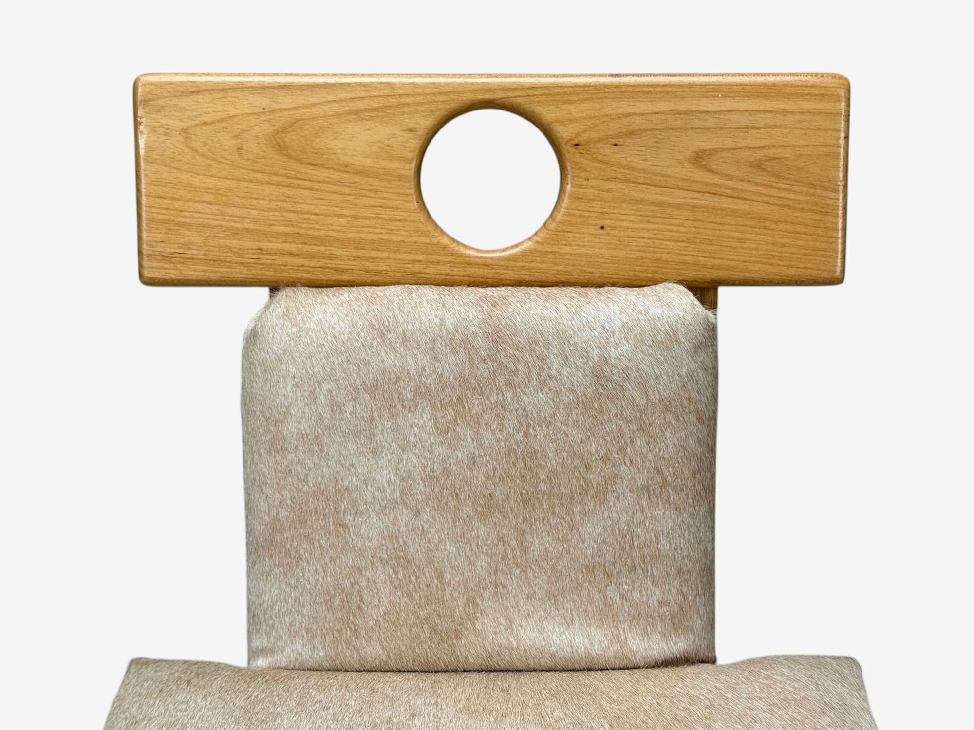 Sergio Rodrigues, Cavoina, Cowhide, Four Cuiabá Dining Chairs, Brazil, 1985