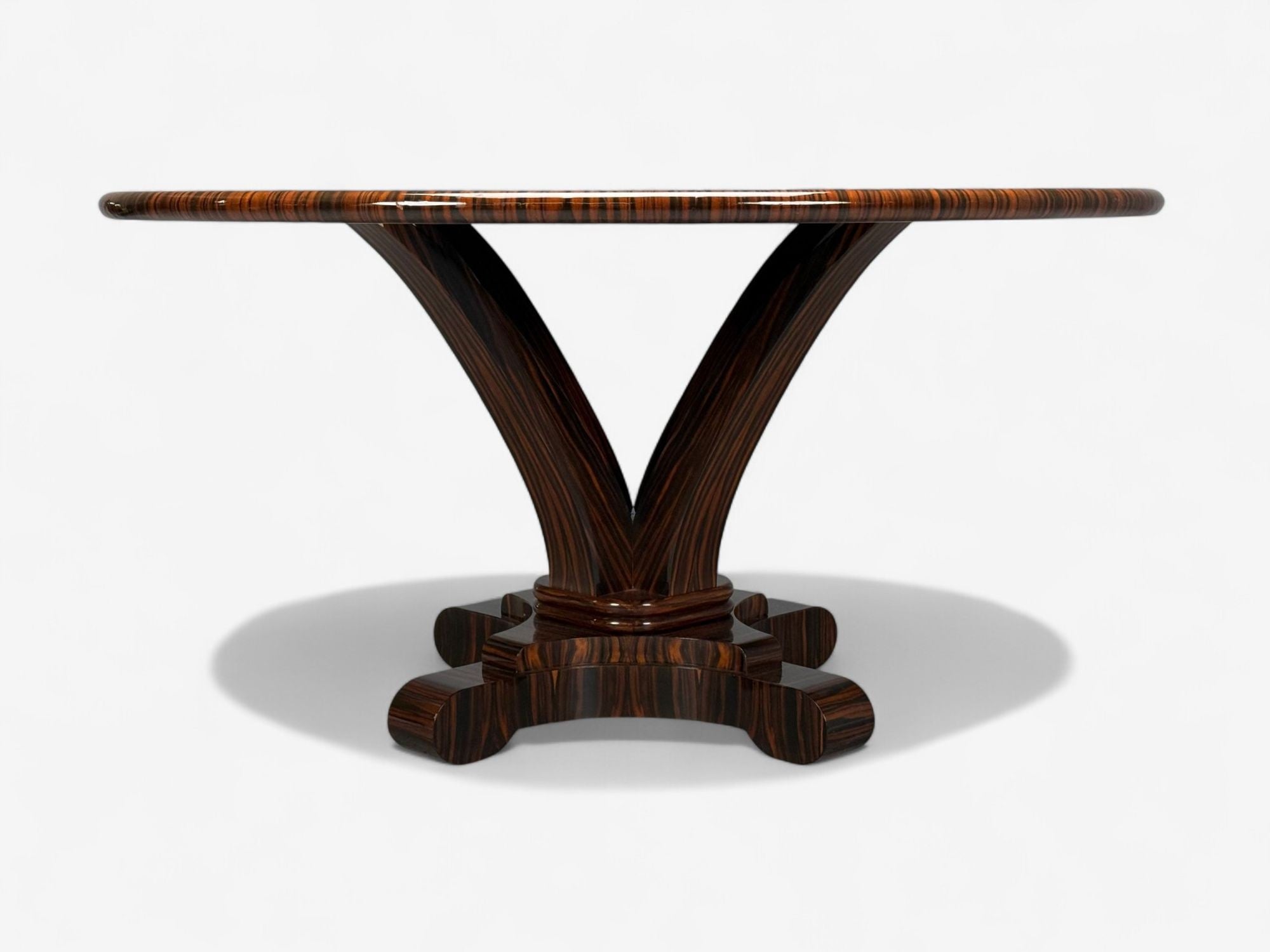 American Modern, Macassar Ebony, Shagreen, Brass, Table, USA, 2010s