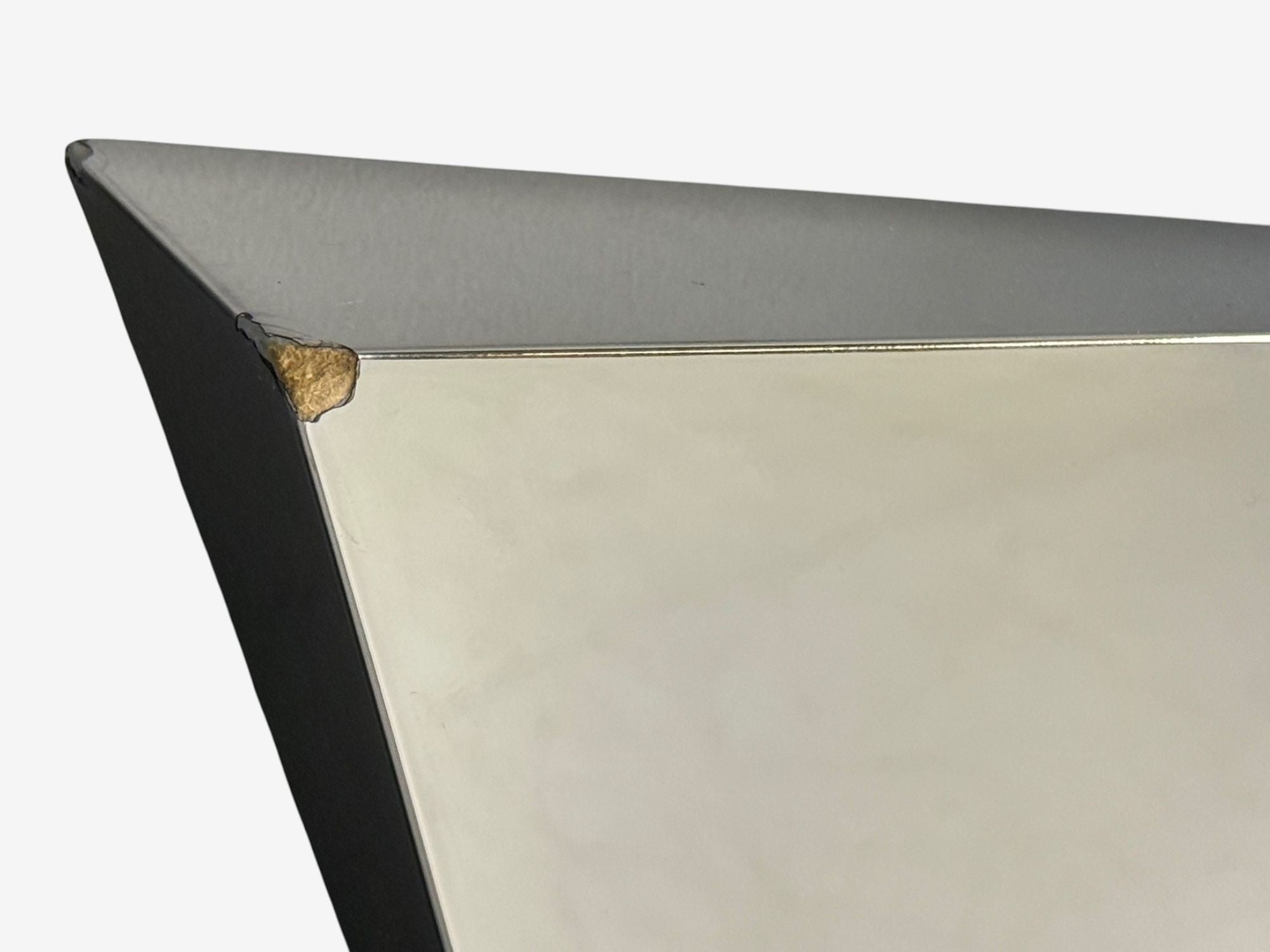 Brutalist Style, Geometric Chrome Wall Mirror, American, 2010s