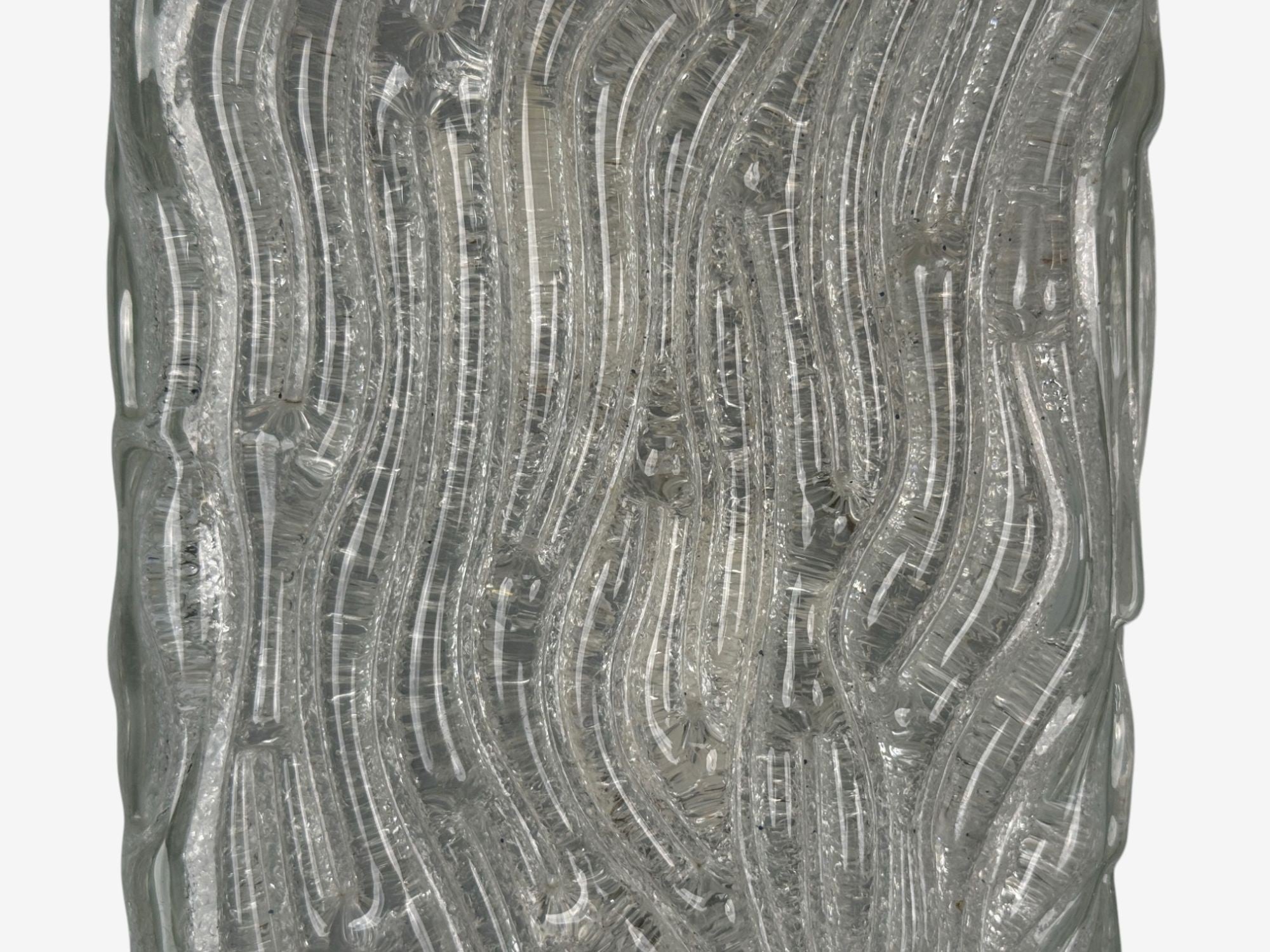 Swedish Modern, Textured Glass, Nickel, Wall Lights, Sweden, 1970s