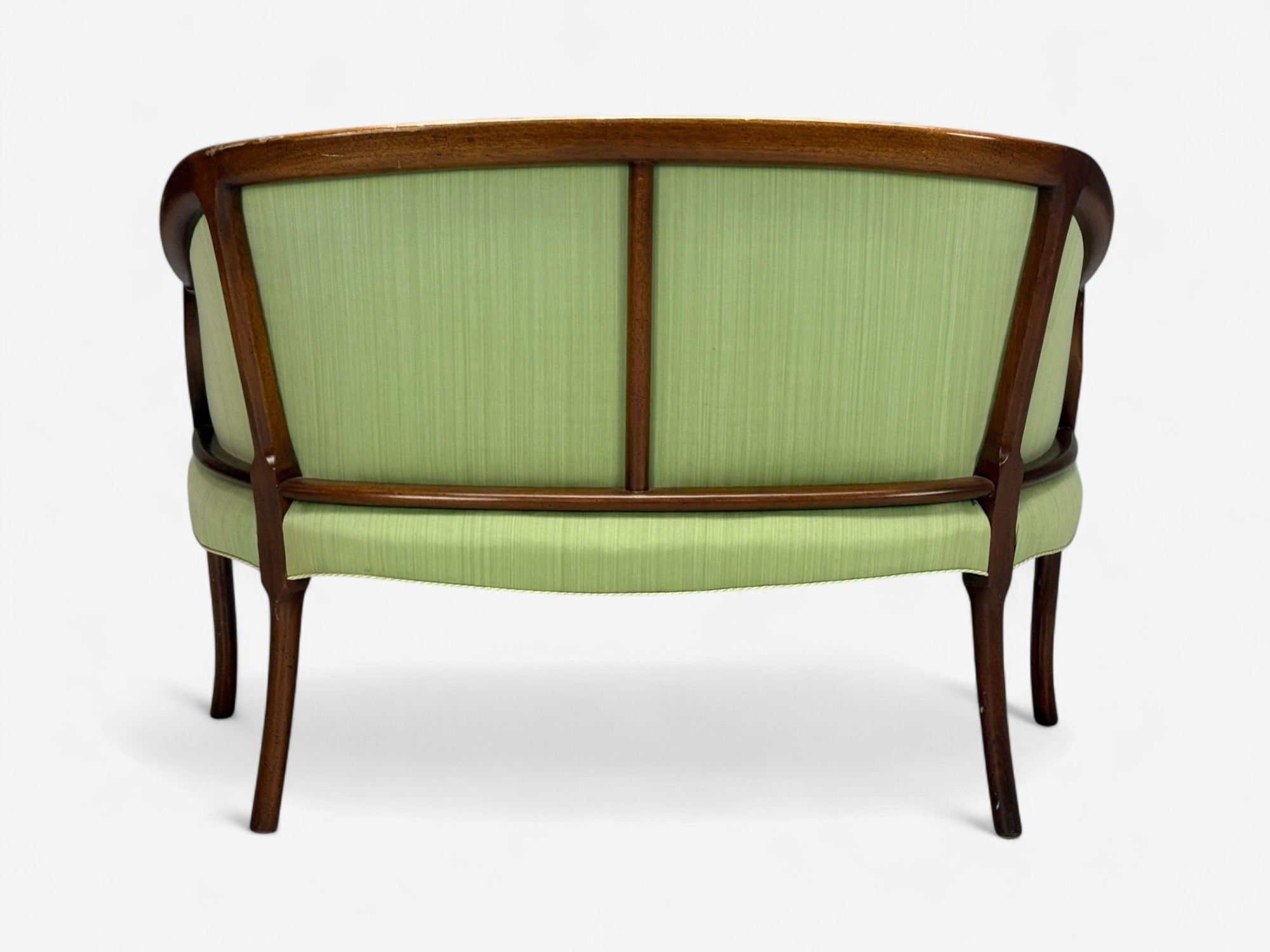 Georgian, Mahogany, Fabric, Settee, USA, 1990s