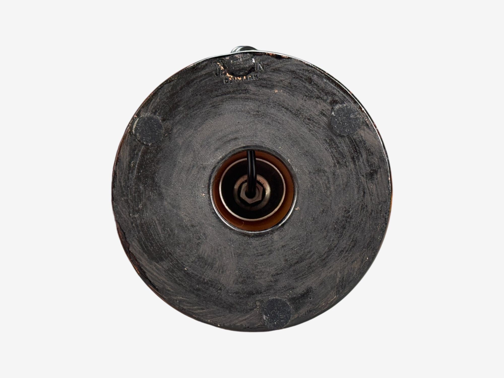 Danish Modern, Deep Red Stoneware, Table Lamp, Denmark, 1960s