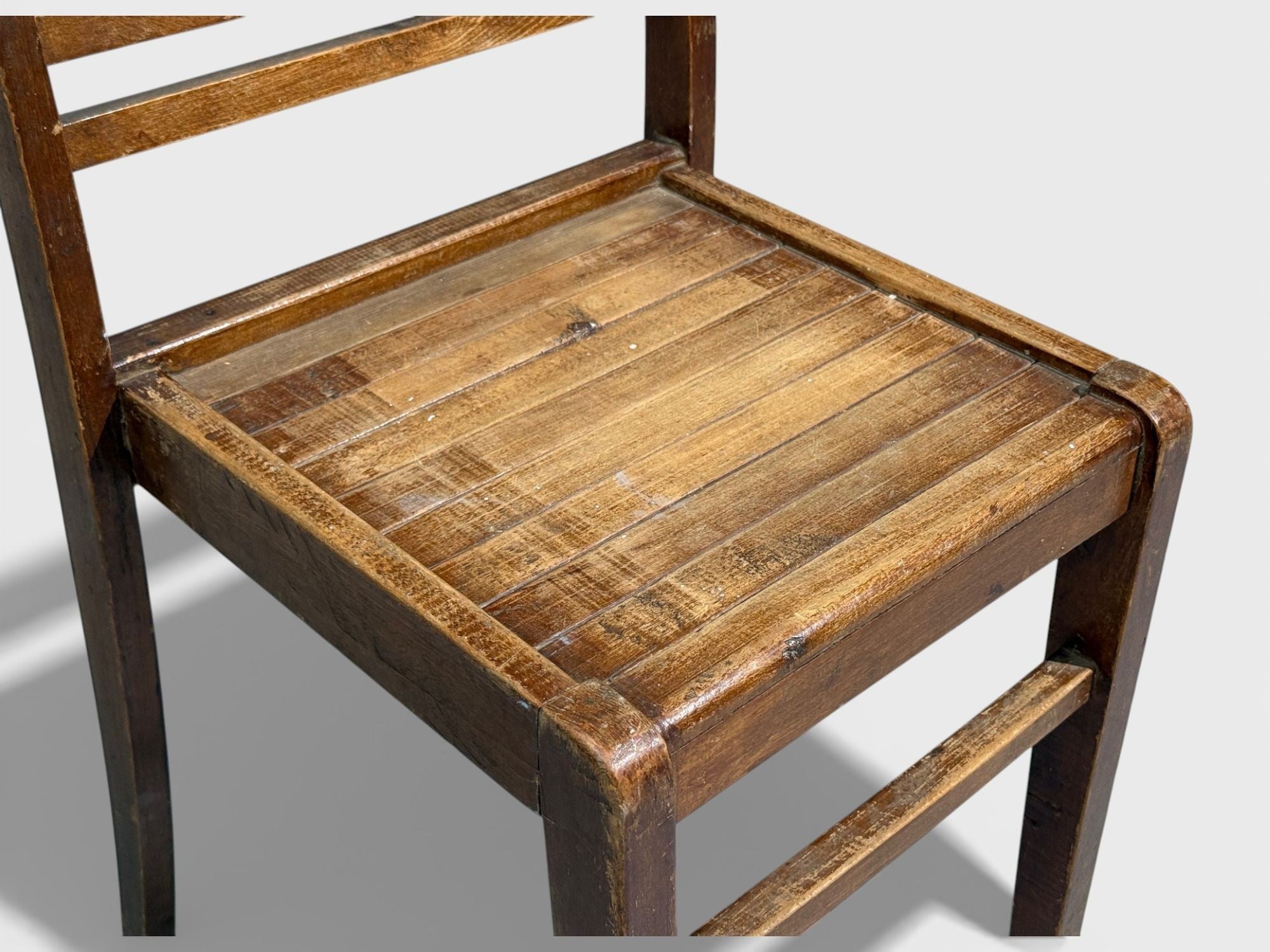 Rene Gabriel, Reconstruction Era Dining Chairs, Beech Wood, France, 1940s
