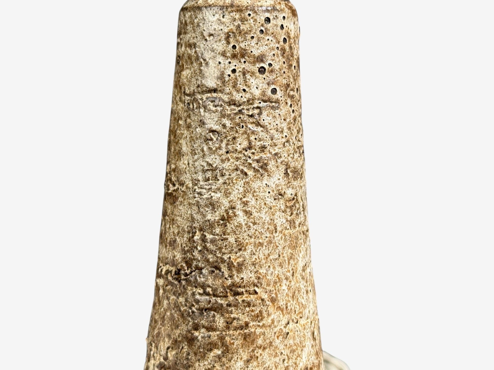 Fridtjof Sejersen, Table Lamp, Brown Ceramic, Denmark, 1960s