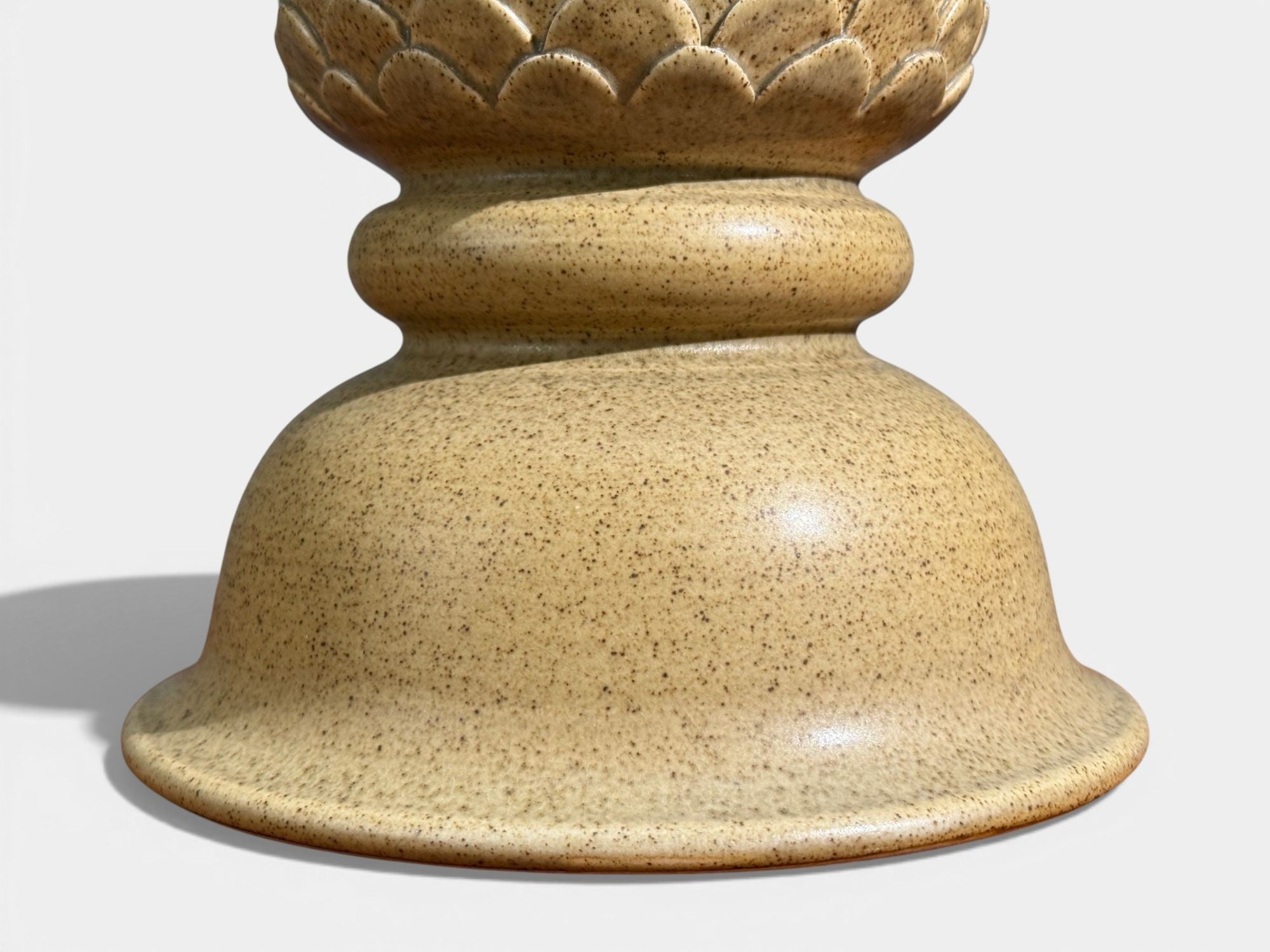Kaisa Essén, Table Lamps, Beige Stoneware, Sweden, 1980s