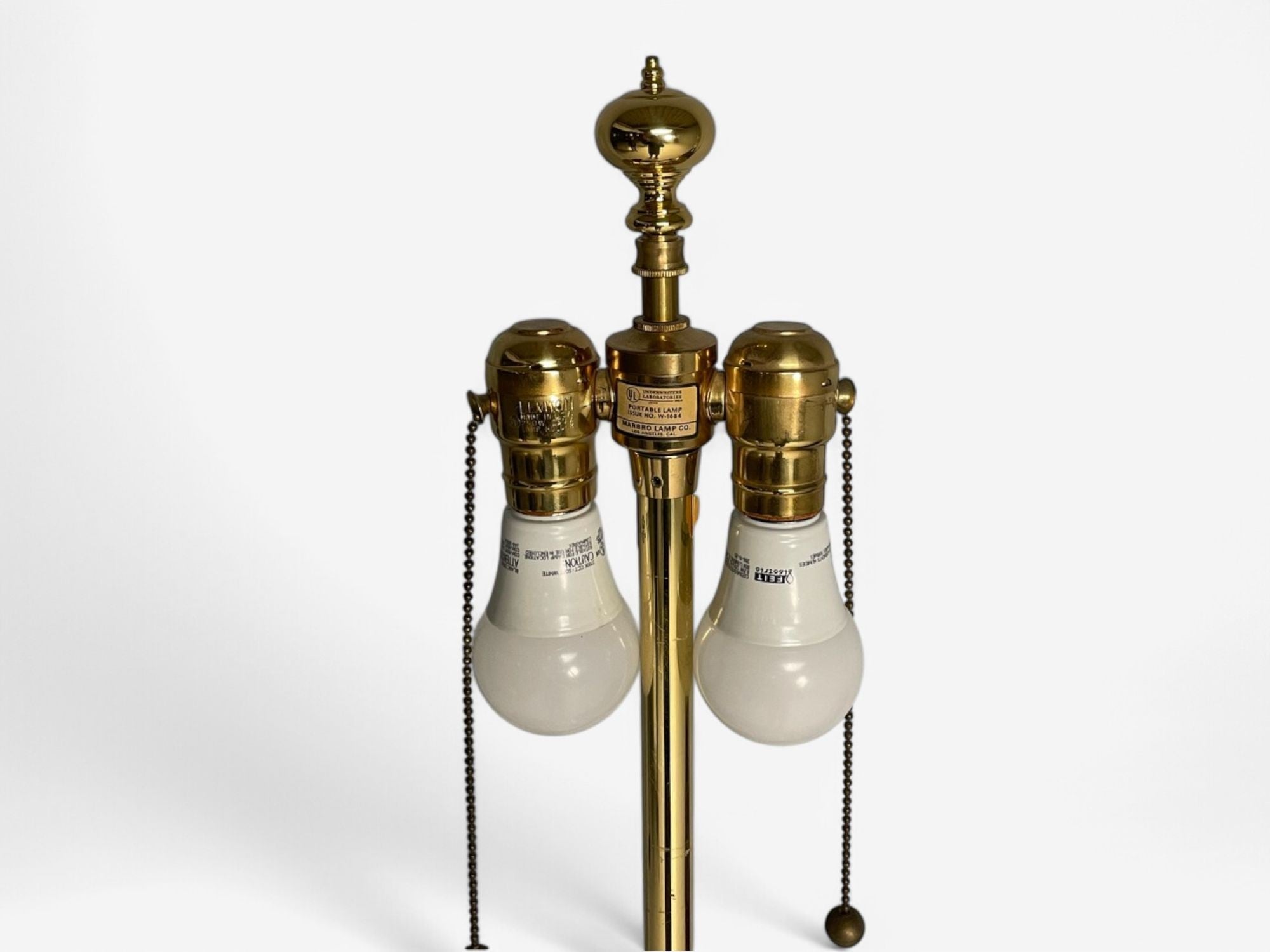 Marbro Lamp Co., Hollywood Regency, Glass, Brass, Urn Form Table Lamps, 2000s
