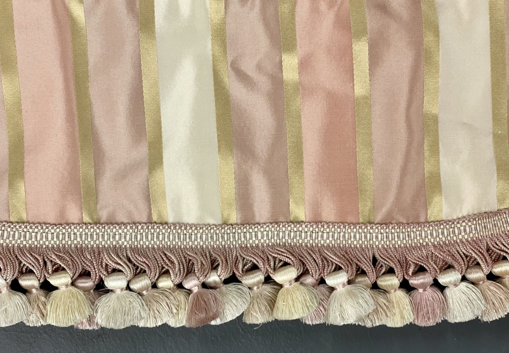 Pink Pastel Stripe Curtains, Window Treatments, Valances, Scalamandre