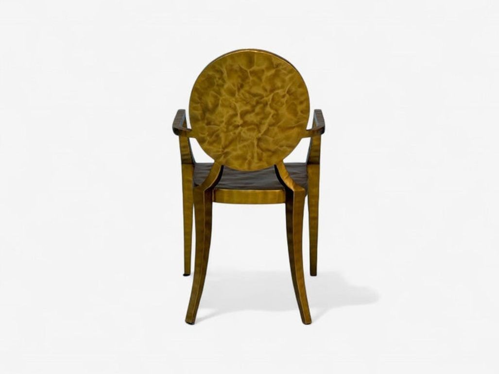 Made Goods, Hammered Gilt Iron, Six Daphne Dining Chairs, Philippines, 21st C.