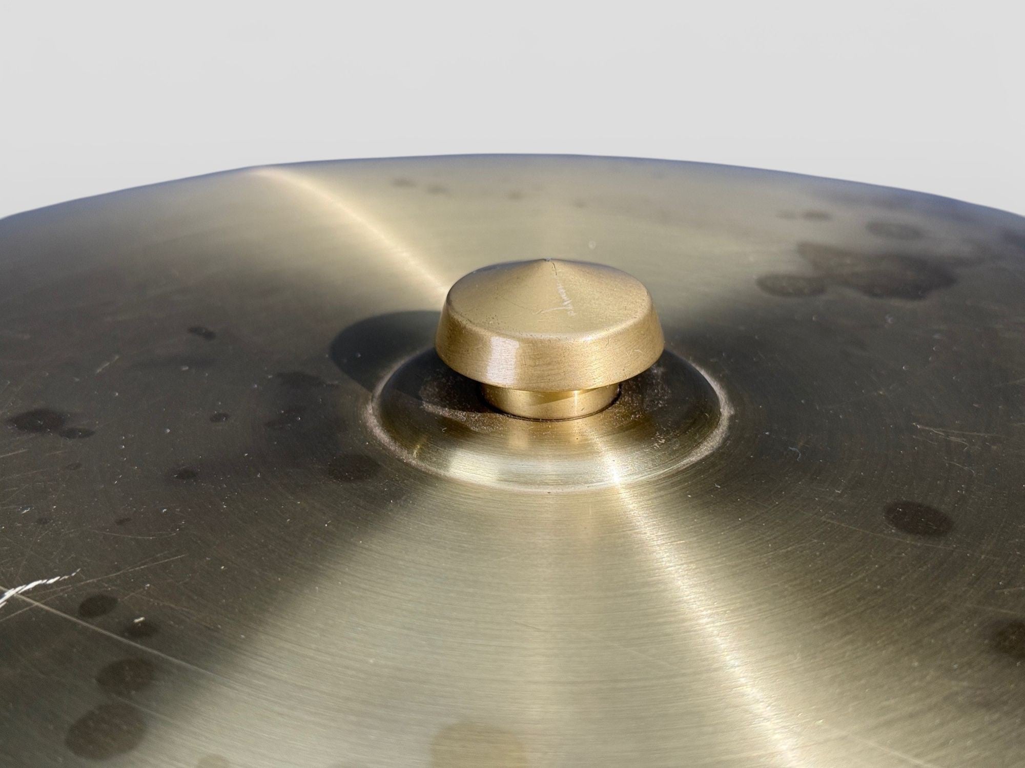 Hövik Lys, Large Table Lamp, Brass Sheet, Norway, 1970s